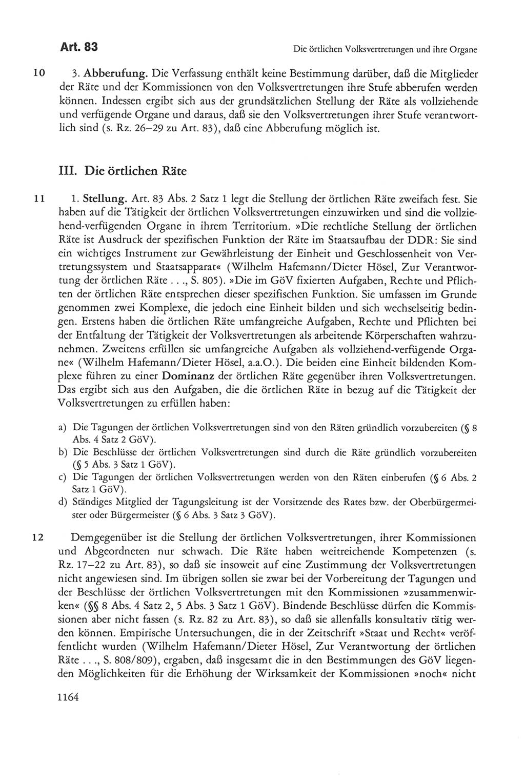 Die sozialistische Verfassung der Deutschen Demokratischen Republik (DDR), Kommentar 1982, Seite 1164 (Soz. Verf. DDR Komm. 1982, S. 1164)