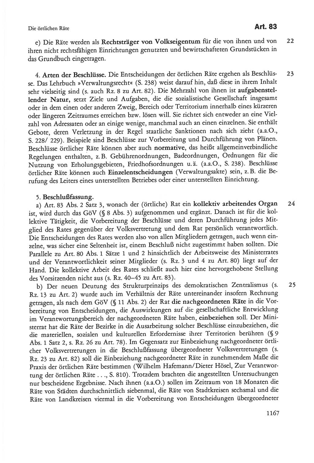 Die sozialistische Verfassung der Deutschen Demokratischen Republik (DDR), Kommentar 1982, Seite 1167 (Soz. Verf. DDR Komm. 1982, S. 1167)