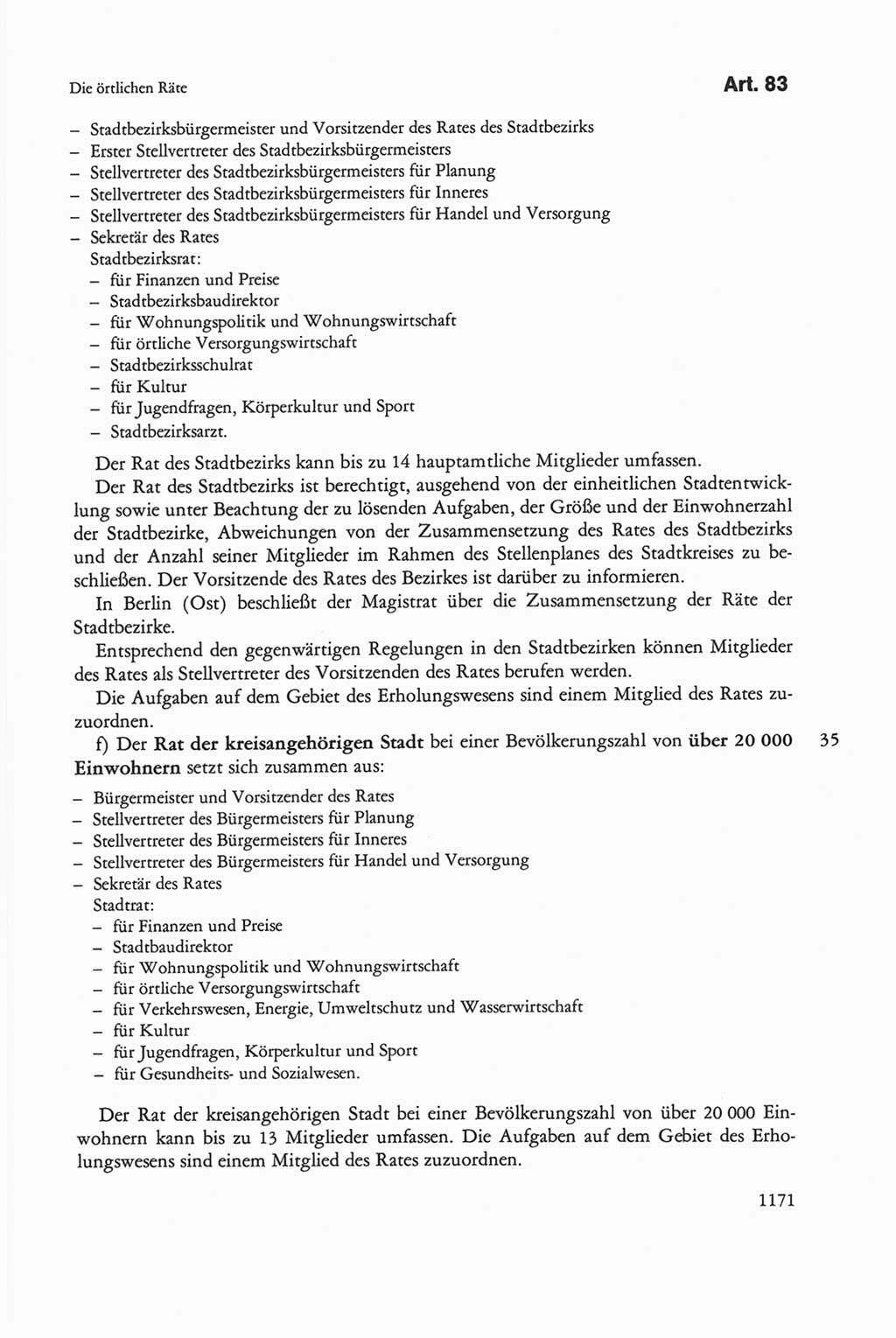 Die sozialistische Verfassung der Deutschen Demokratischen Republik (DDR), Kommentar 1982, Seite 1171 (Soz. Verf. DDR Komm. 1982, S. 1171)