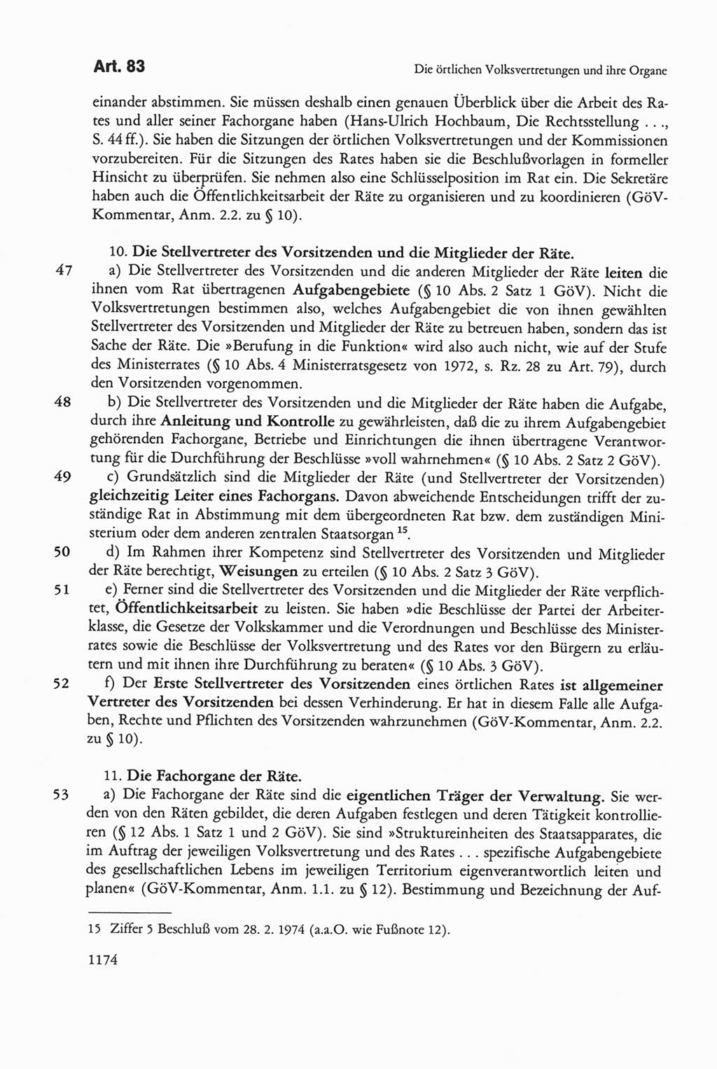 Die sozialistische Verfassung der Deutschen Demokratischen Republik (DDR), Kommentar 1982, Seite 1174 (Soz. Verf. DDR Komm. 1982, S. 1174)