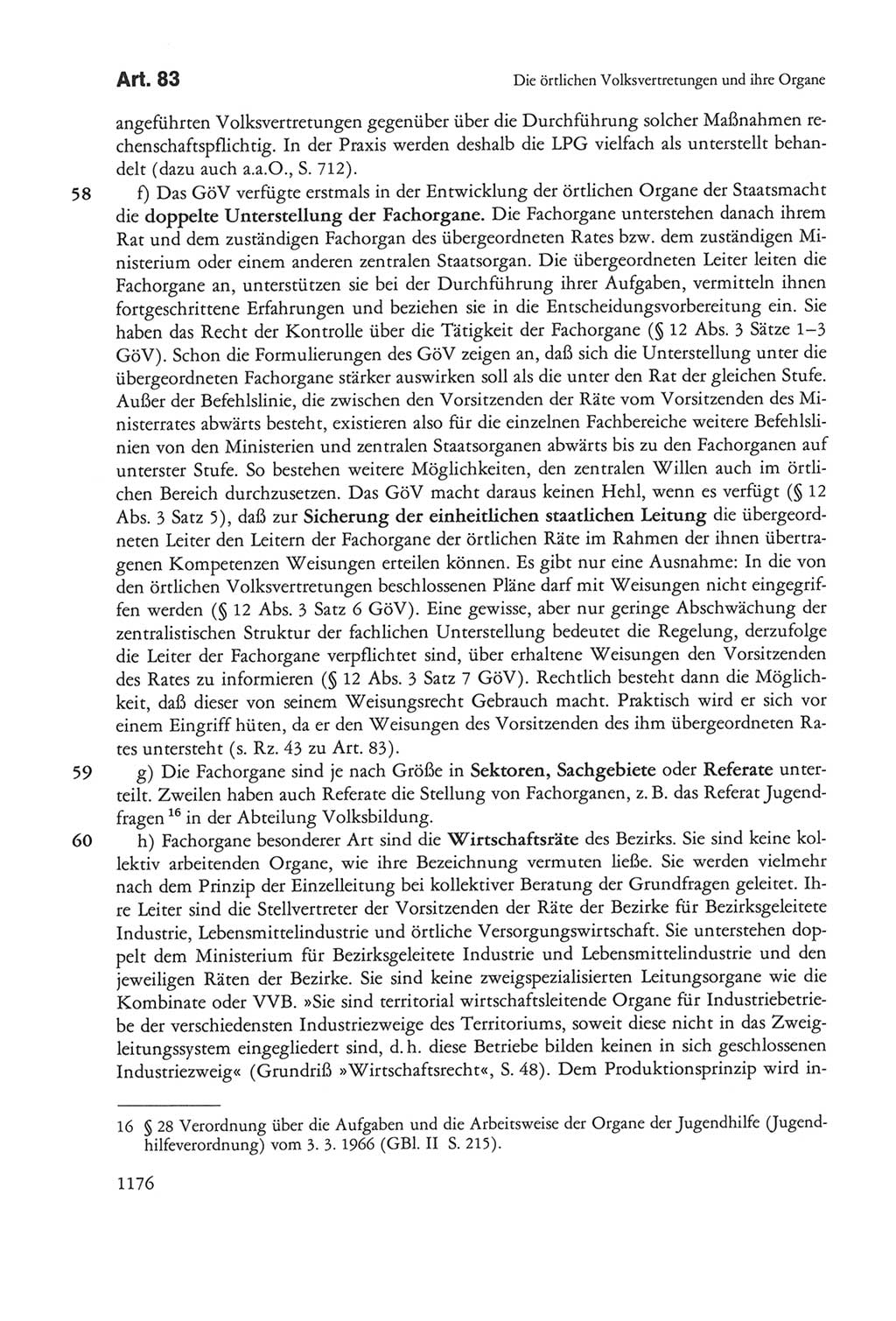 Die sozialistische Verfassung der Deutschen Demokratischen Republik (DDR), Kommentar 1982, Seite 1176 (Soz. Verf. DDR Komm. 1982, S. 1176)