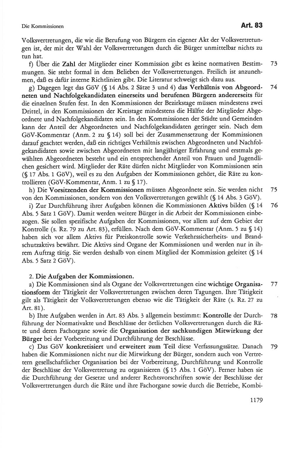 Die sozialistische Verfassung der Deutschen Demokratischen Republik (DDR), Kommentar 1982, Seite 1179 (Soz. Verf. DDR Komm. 1982, S. 1179)