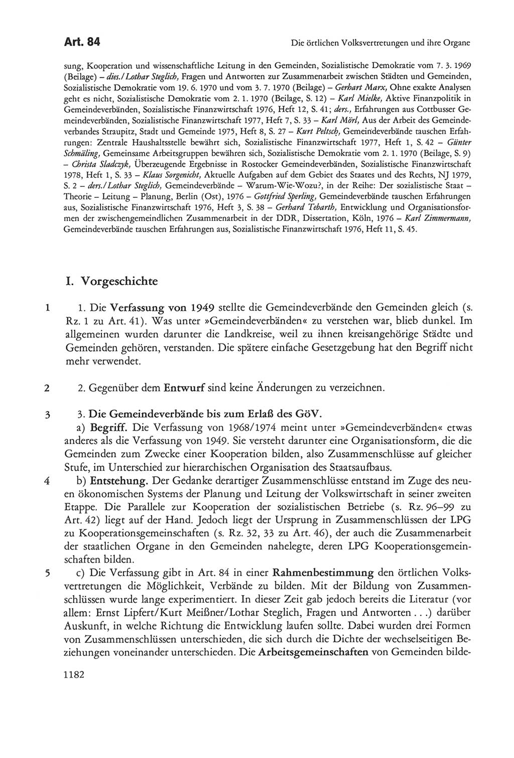 Die sozialistische Verfassung der Deutschen Demokratischen Republik (DDR), Kommentar 1982, Seite 1182 (Soz. Verf. DDR Komm. 1982, S. 1182)