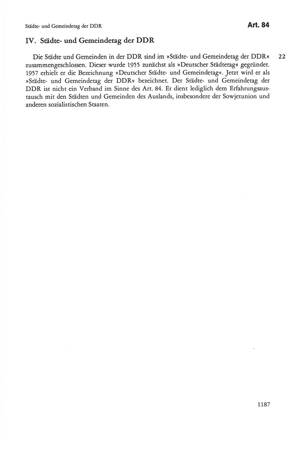 Die sozialistische Verfassung der Deutschen Demokratischen Republik (DDR), Kommentar 1982, Seite 1187 (Soz. Verf. DDR Komm. 1982, S. 1187)