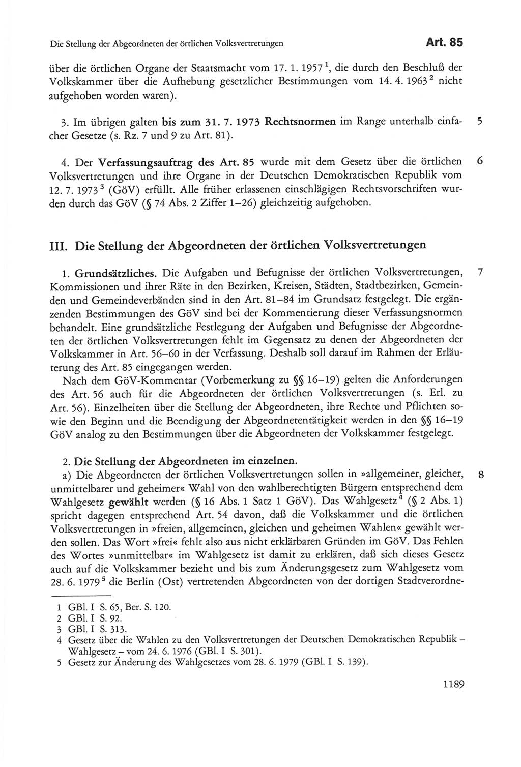 Die sozialistische Verfassung der Deutschen Demokratischen Republik (DDR), Kommentar 1982, Seite 1189 (Soz. Verf. DDR Komm. 1982, S. 1189)