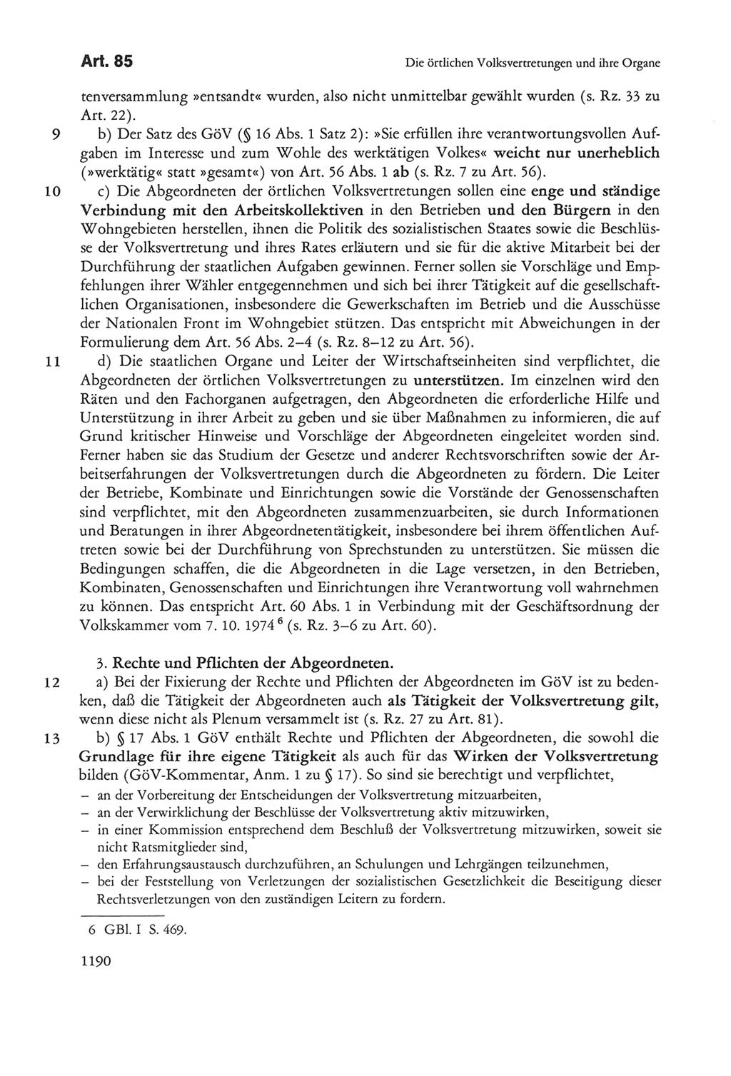 Die sozialistische Verfassung der Deutschen Demokratischen Republik (DDR), Kommentar 1982, Seite 1190 (Soz. Verf. DDR Komm. 1982, S. 1190)