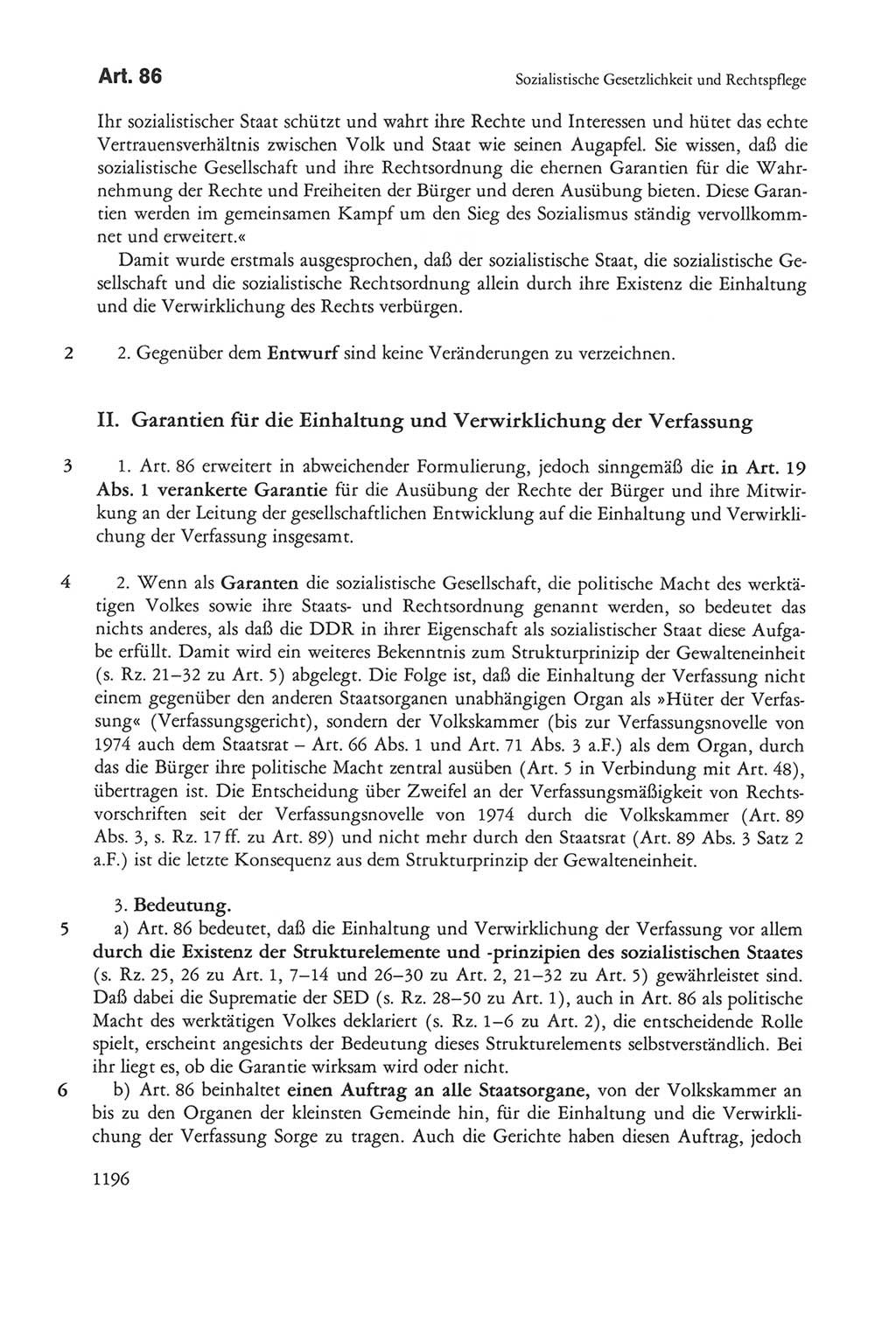 Die sozialistische Verfassung der Deutschen Demokratischen Republik (DDR), Kommentar 1982, Seite 1196 (Soz. Verf. DDR Komm. 1982, S. 1196)