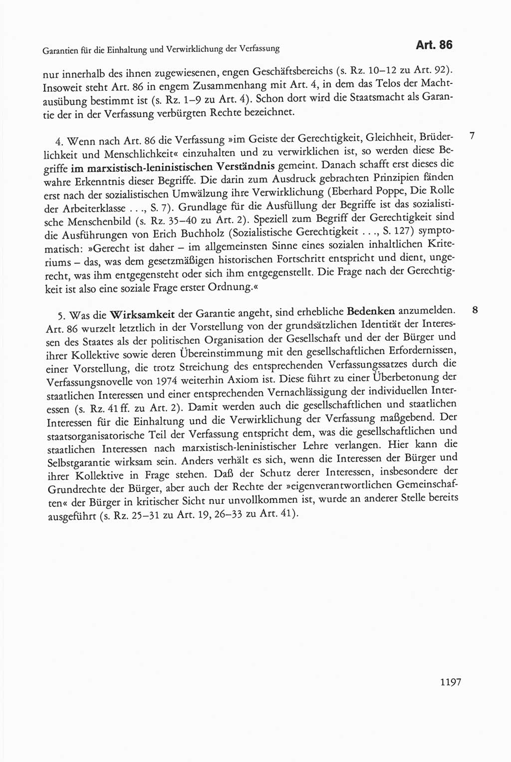 Die sozialistische Verfassung der Deutschen Demokratischen Republik (DDR), Kommentar 1982, Seite 1197 (Soz. Verf. DDR Komm. 1982, S. 1197)