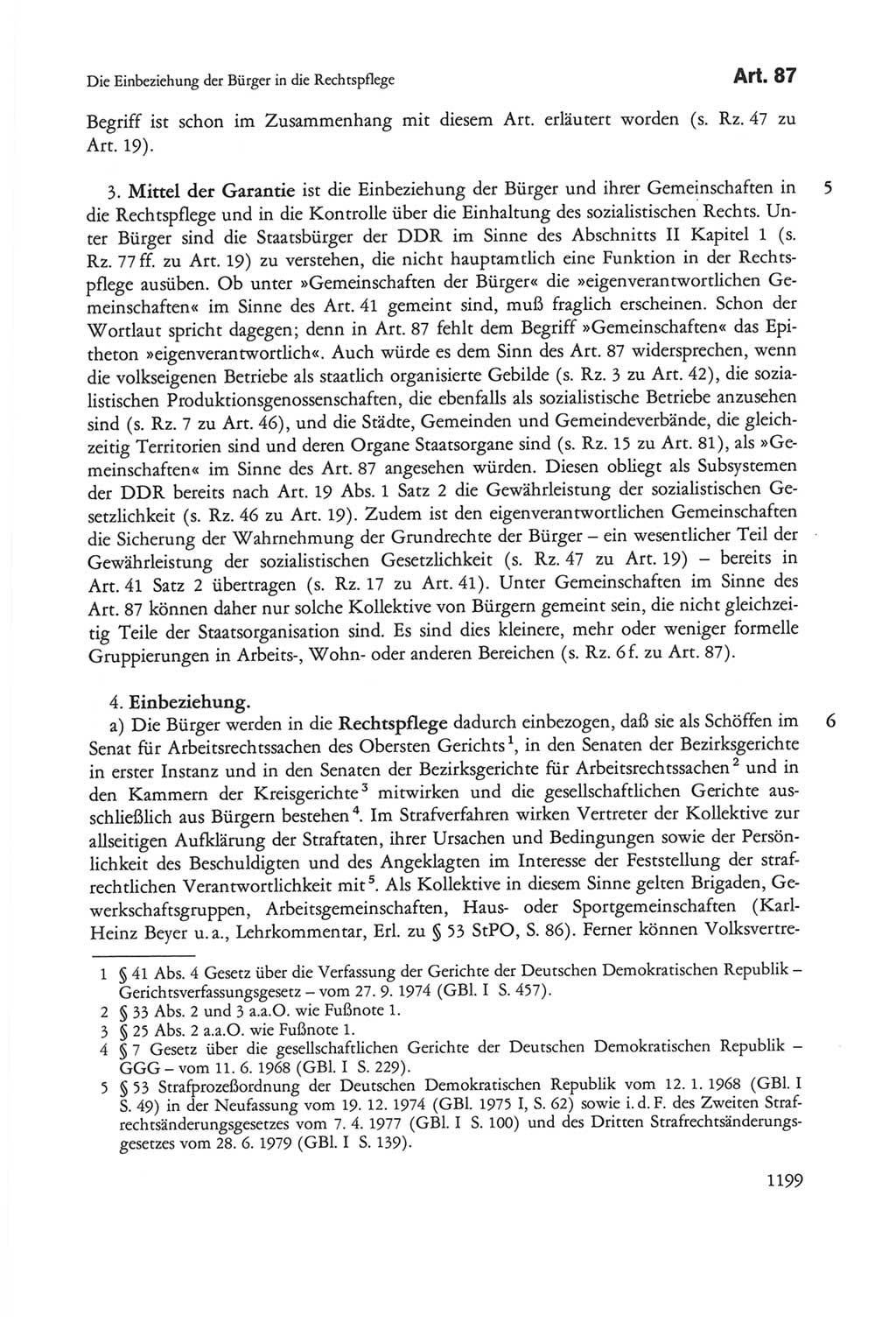 Die sozialistische Verfassung der Deutschen Demokratischen Republik (DDR), Kommentar 1982, Seite 1199 (Soz. Verf. DDR Komm. 1982, S. 1199)