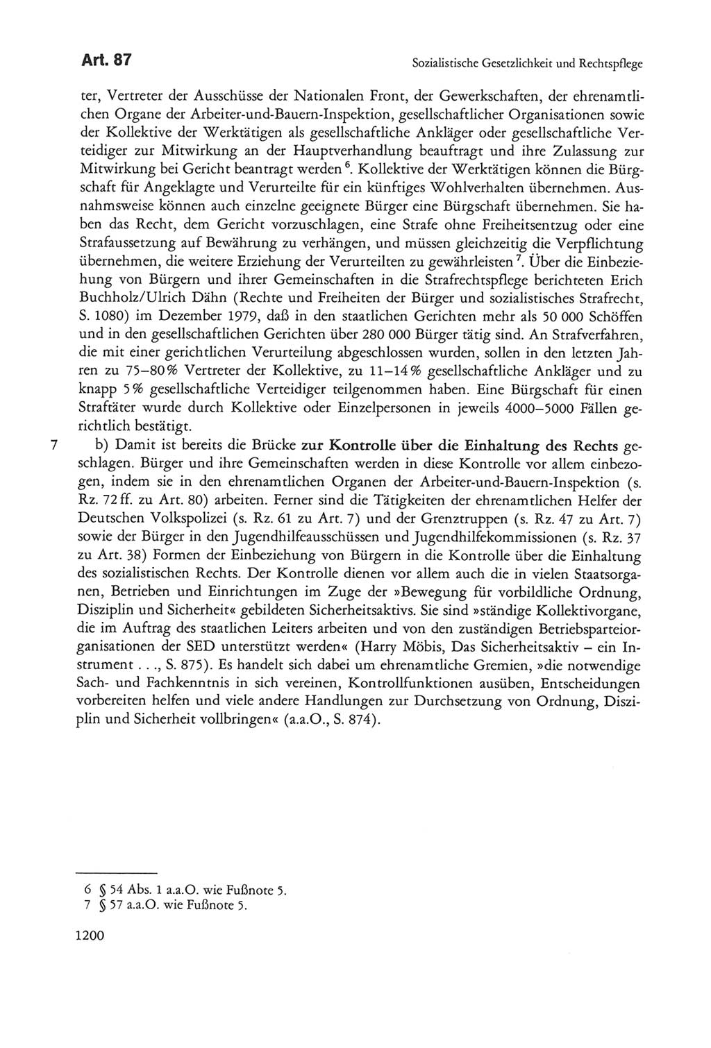 Die sozialistische Verfassung der Deutschen Demokratischen Republik (DDR), Kommentar 1982, Seite 1200 (Soz. Verf. DDR Komm. 1982, S. 1200)