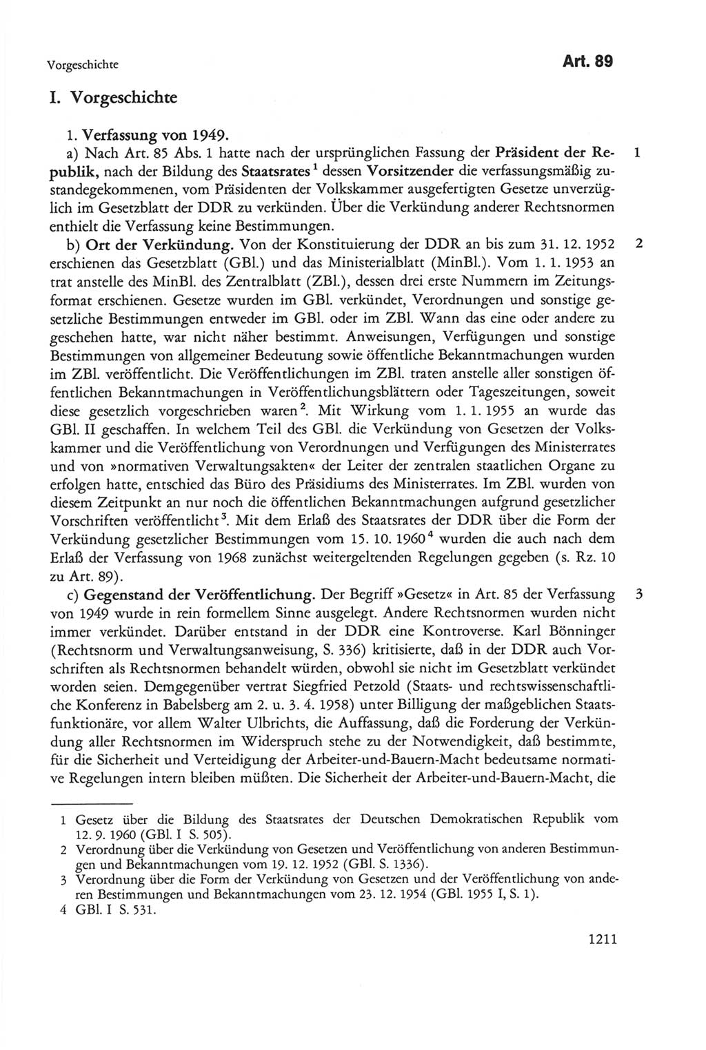 Die sozialistische Verfassung der Deutschen Demokratischen Republik (DDR), Kommentar 1982, Seite 1211 (Soz. Verf. DDR Komm. 1982, S. 1211)