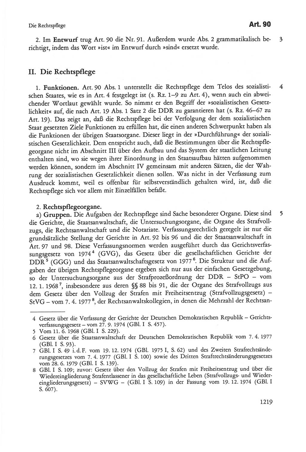 Die sozialistische Verfassung der Deutschen Demokratischen Republik (DDR), Kommentar 1982, Seite 1219 (Soz. Verf. DDR Komm. 1982, S. 1219)