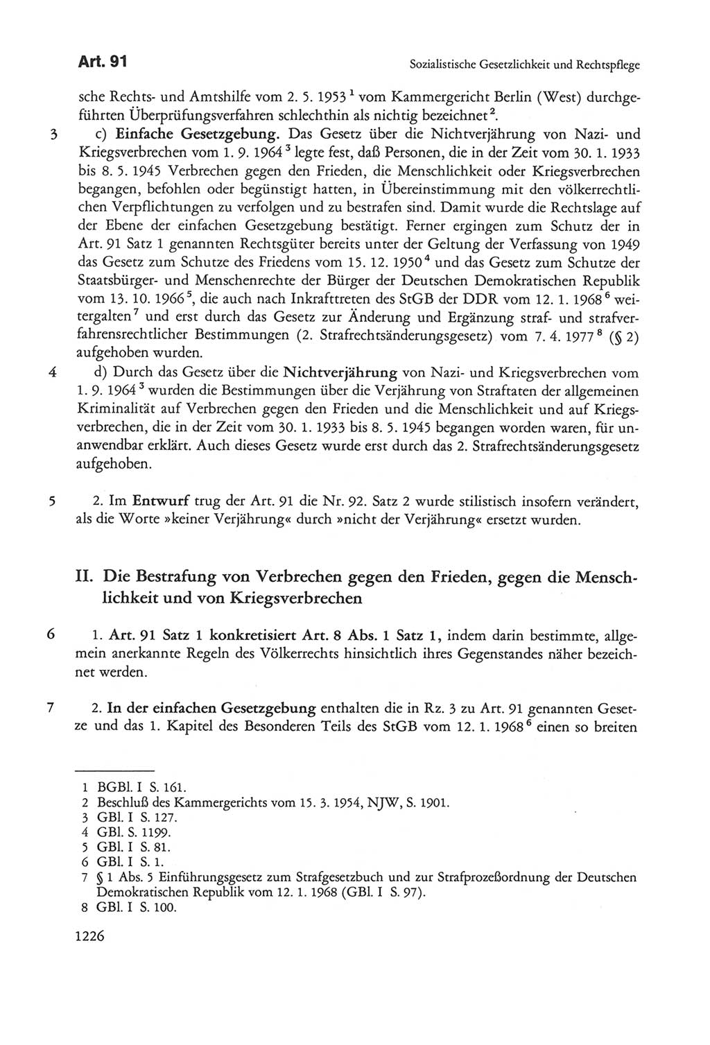 Die sozialistische Verfassung der Deutschen Demokratischen Republik (DDR), Kommentar 1982, Seite 1226 (Soz. Verf. DDR Komm. 1982, S. 1226)