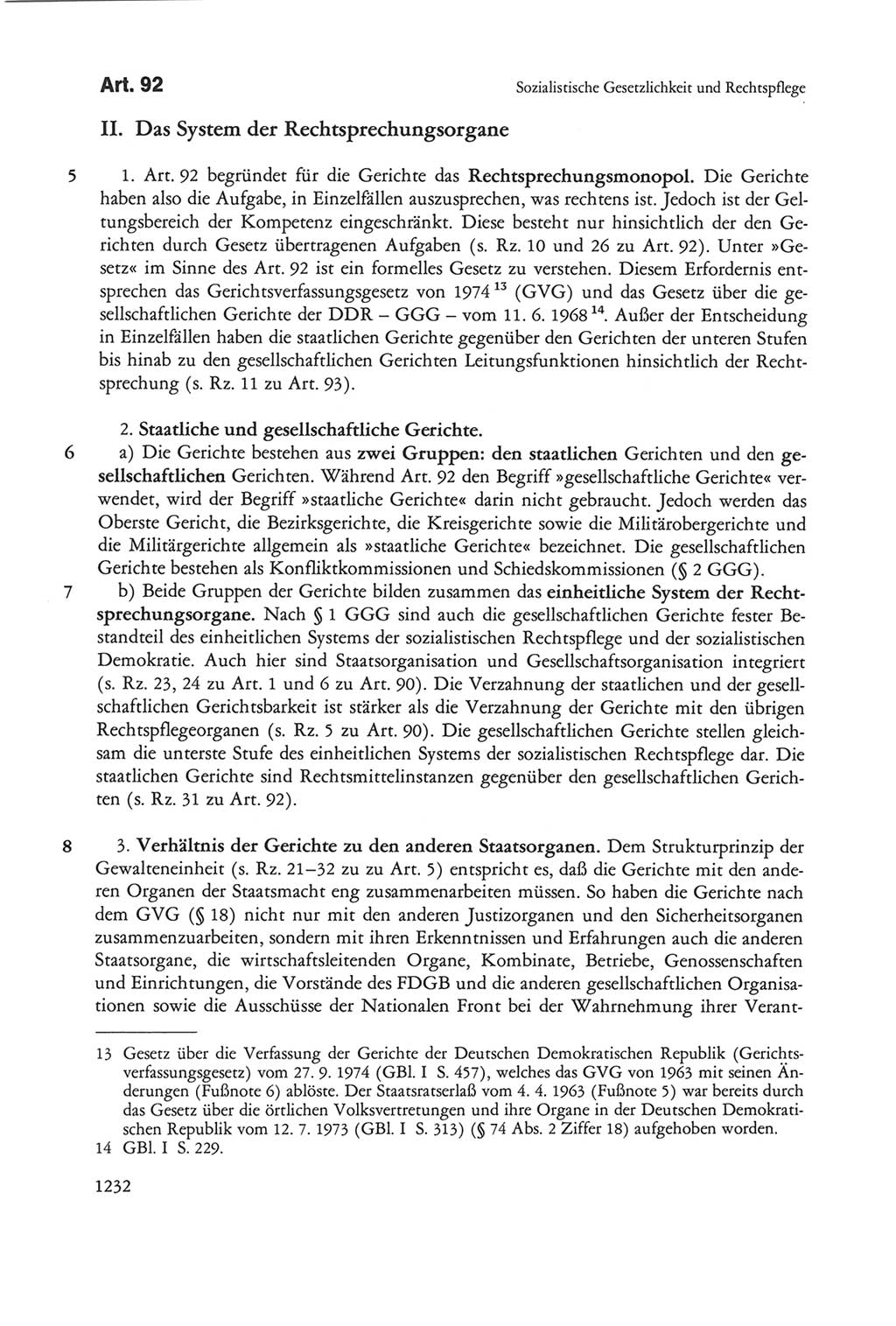 Die sozialistische Verfassung der Deutschen Demokratischen Republik (DDR), Kommentar 1982, Seite 1232 (Soz. Verf. DDR Komm. 1982, S. 1232)