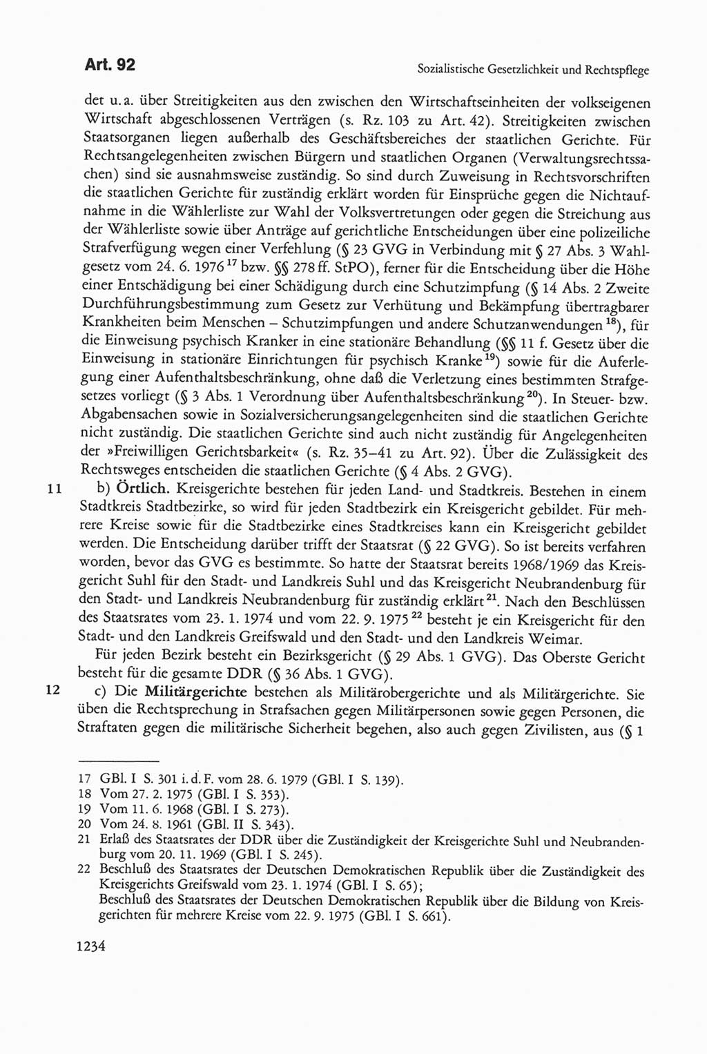 Die sozialistische Verfassung der Deutschen Demokratischen Republik (DDR), Kommentar 1982, Seite 1234 (Soz. Verf. DDR Komm. 1982, S. 1234)