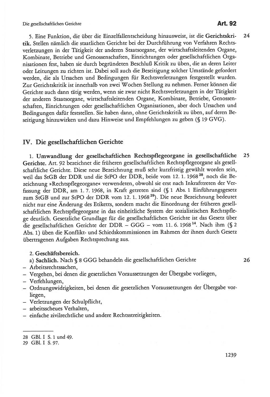 Die sozialistische Verfassung der Deutschen Demokratischen Republik (DDR), Kommentar 1982, Seite 1239 (Soz. Verf. DDR Komm. 1982, S. 1239)