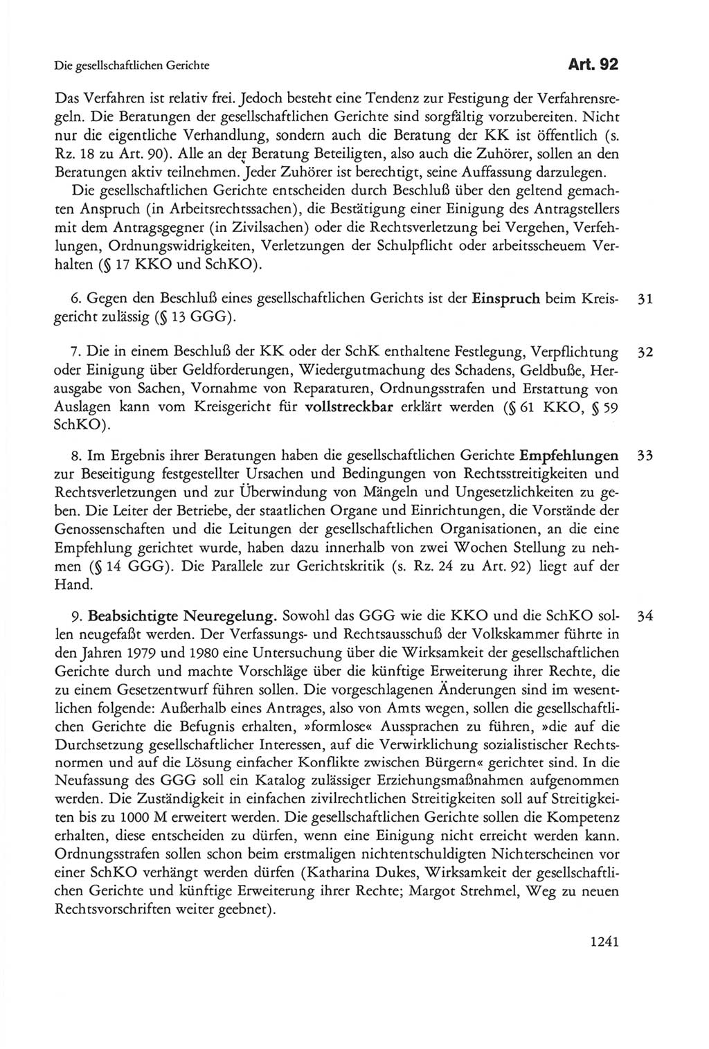 Die sozialistische Verfassung der Deutschen Demokratischen Republik (DDR), Kommentar 1982, Seite 1241 (Soz. Verf. DDR Komm. 1982, S. 1241)
