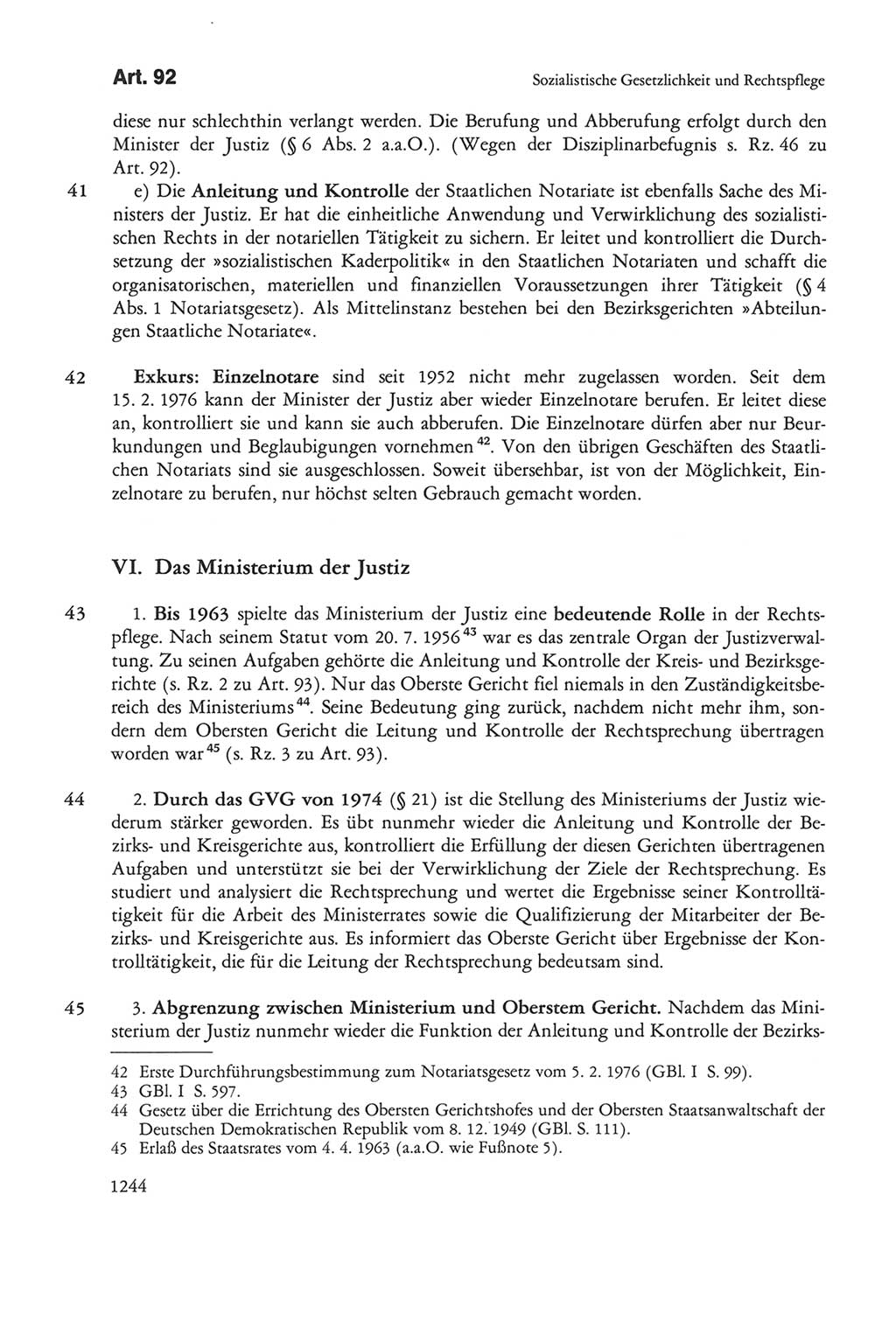 Die sozialistische Verfassung der Deutschen Demokratischen Republik (DDR), Kommentar 1982, Seite 1244 (Soz. Verf. DDR Komm. 1982, S. 1244)