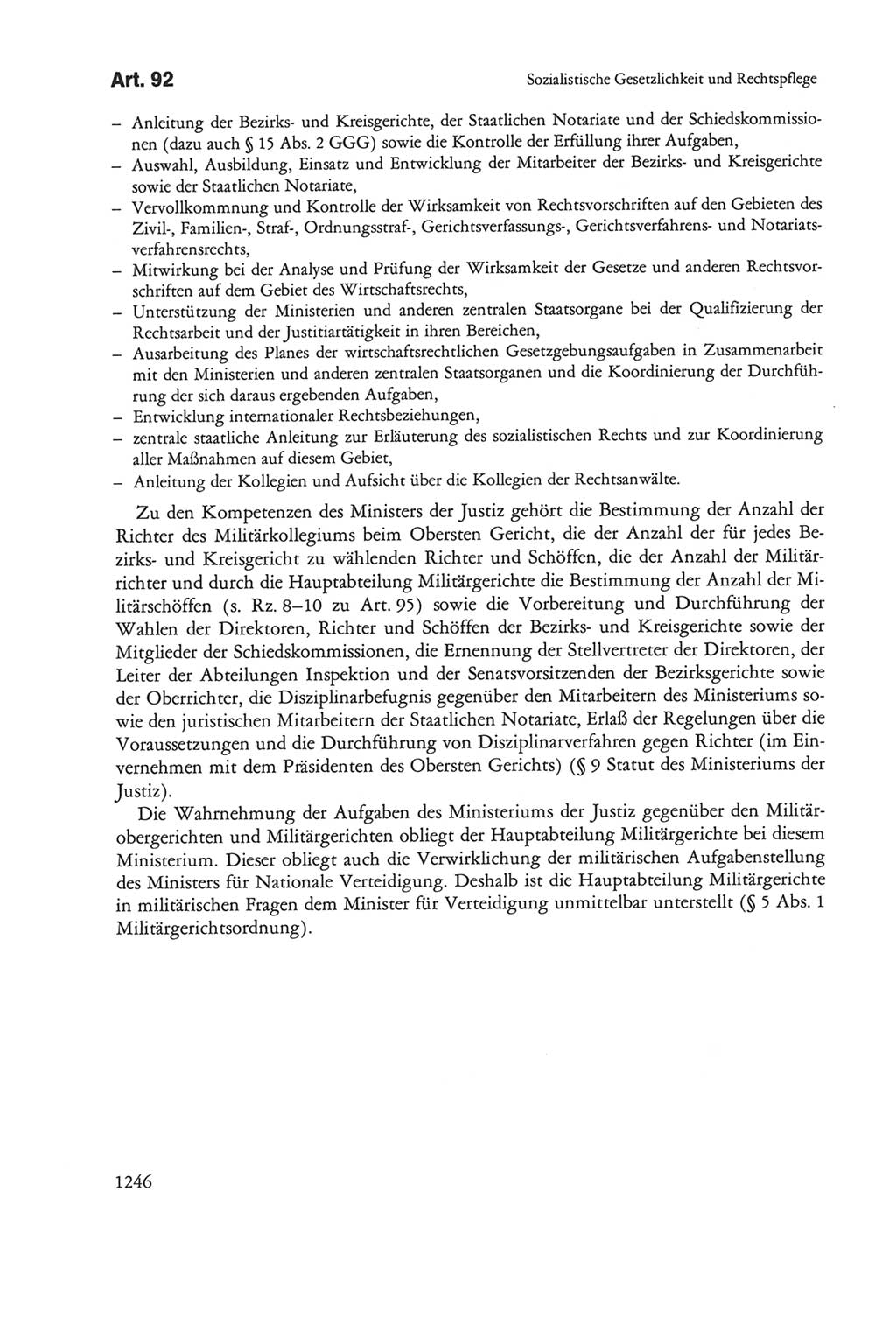 Die sozialistische Verfassung der Deutschen Demokratischen Republik (DDR), Kommentar 1982, Seite 1246 (Soz. Verf. DDR Komm. 1982, S. 1246)