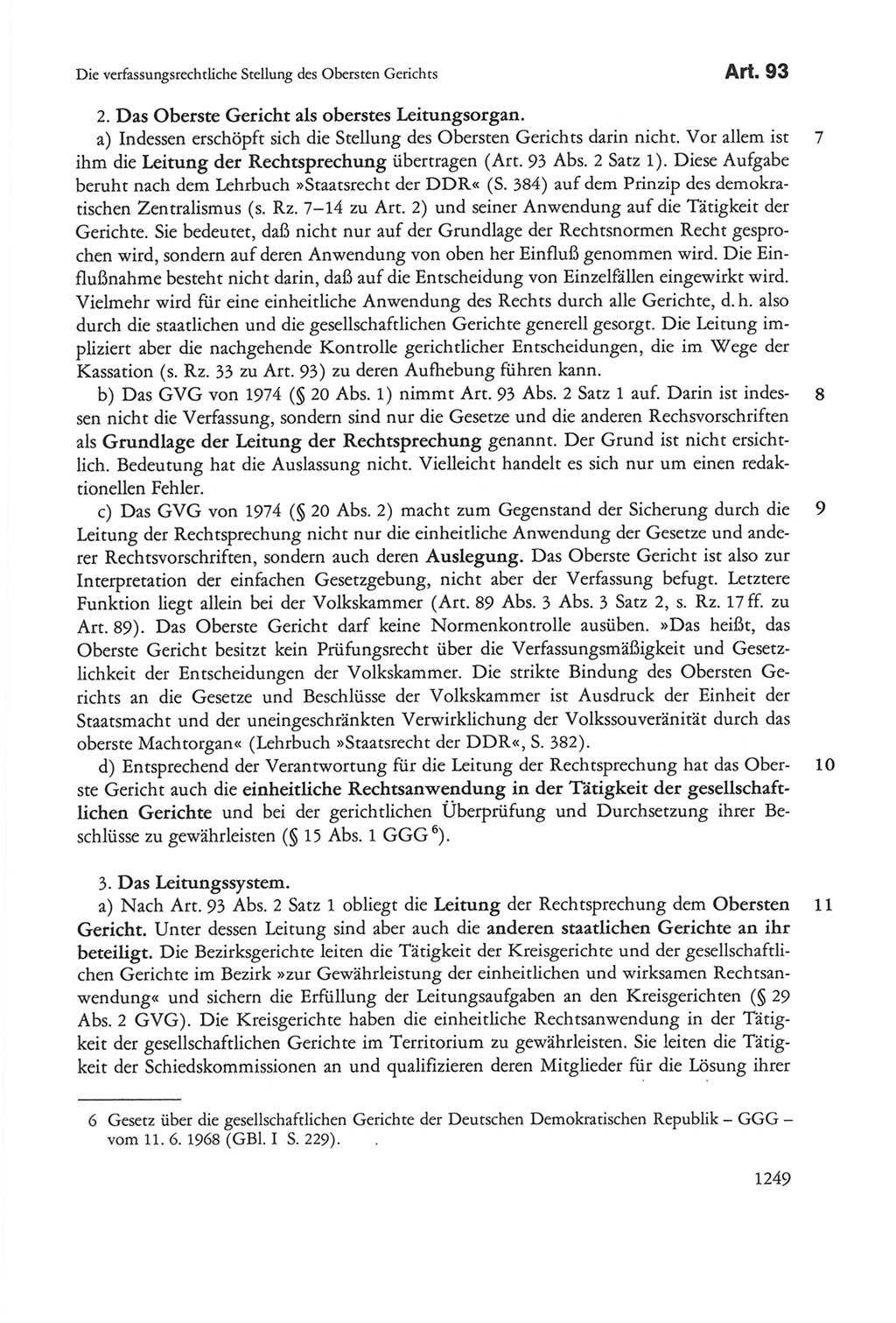 Die sozialistische Verfassung der Deutschen Demokratischen Republik (DDR), Kommentar 1982, Seite 1249 (Soz. Verf. DDR Komm. 1982, S. 1249)