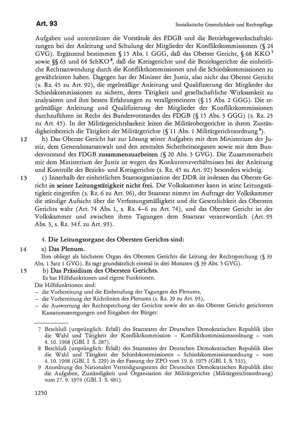 Die sozialistische Verfassung der Deutschen Demokratischen Republik (DDR), Kommentar 1982, Seite 1250 (Soz. Verf. DDR Komm. 1982, S. 1250)