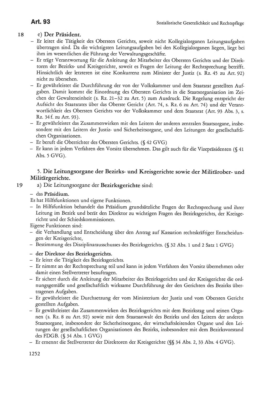 Die sozialistische Verfassung der Deutschen Demokratischen Republik (DDR), Kommentar 1982, Seite 1252 (Soz. Verf. DDR Komm. 1982, S. 1252)