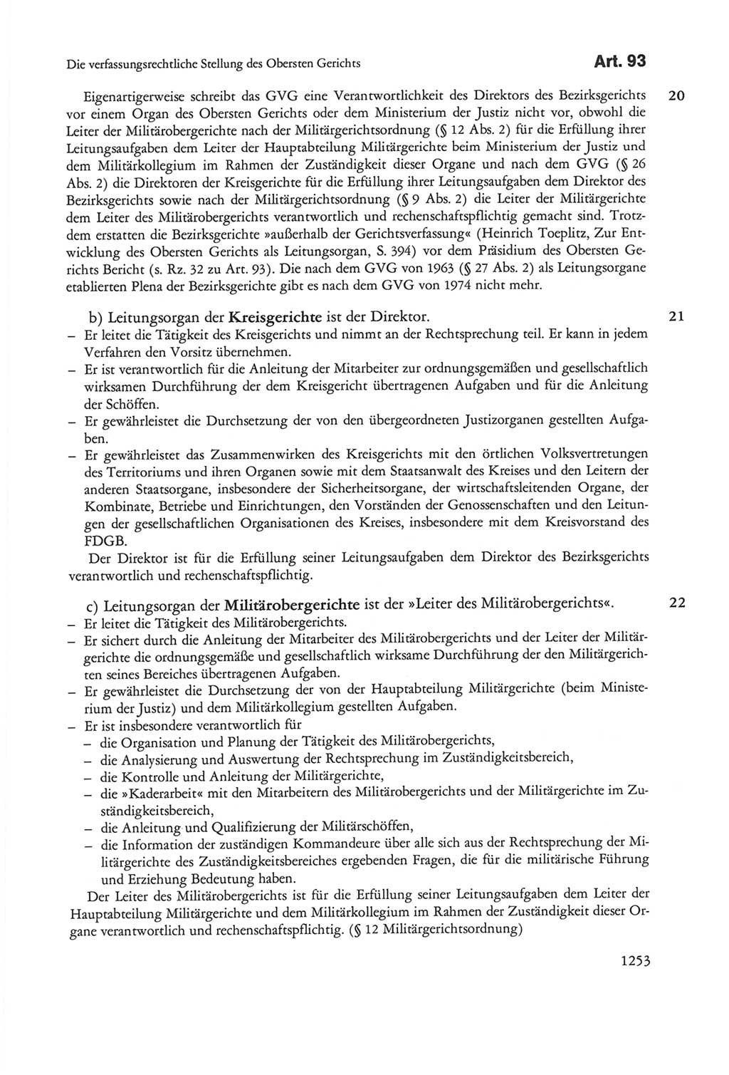 Die sozialistische Verfassung der Deutschen Demokratischen Republik (DDR), Kommentar 1982, Seite 1253 (Soz. Verf. DDR Komm. 1982, S. 1253)