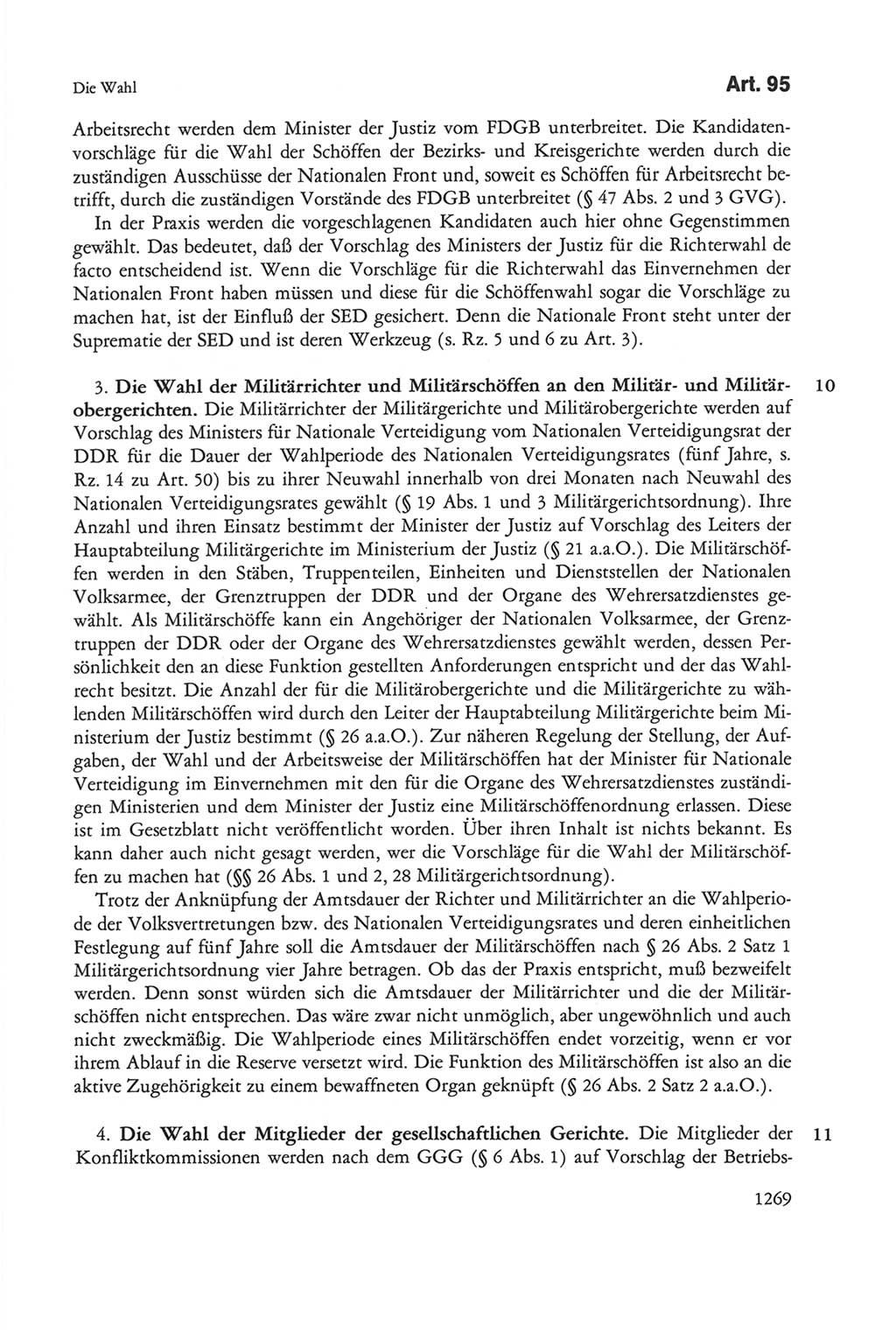 Die sozialistische Verfassung der Deutschen Demokratischen Republik (DDR), Kommentar 1982, Seite 1269 (Soz. Verf. DDR Komm. 1982, S. 1269)