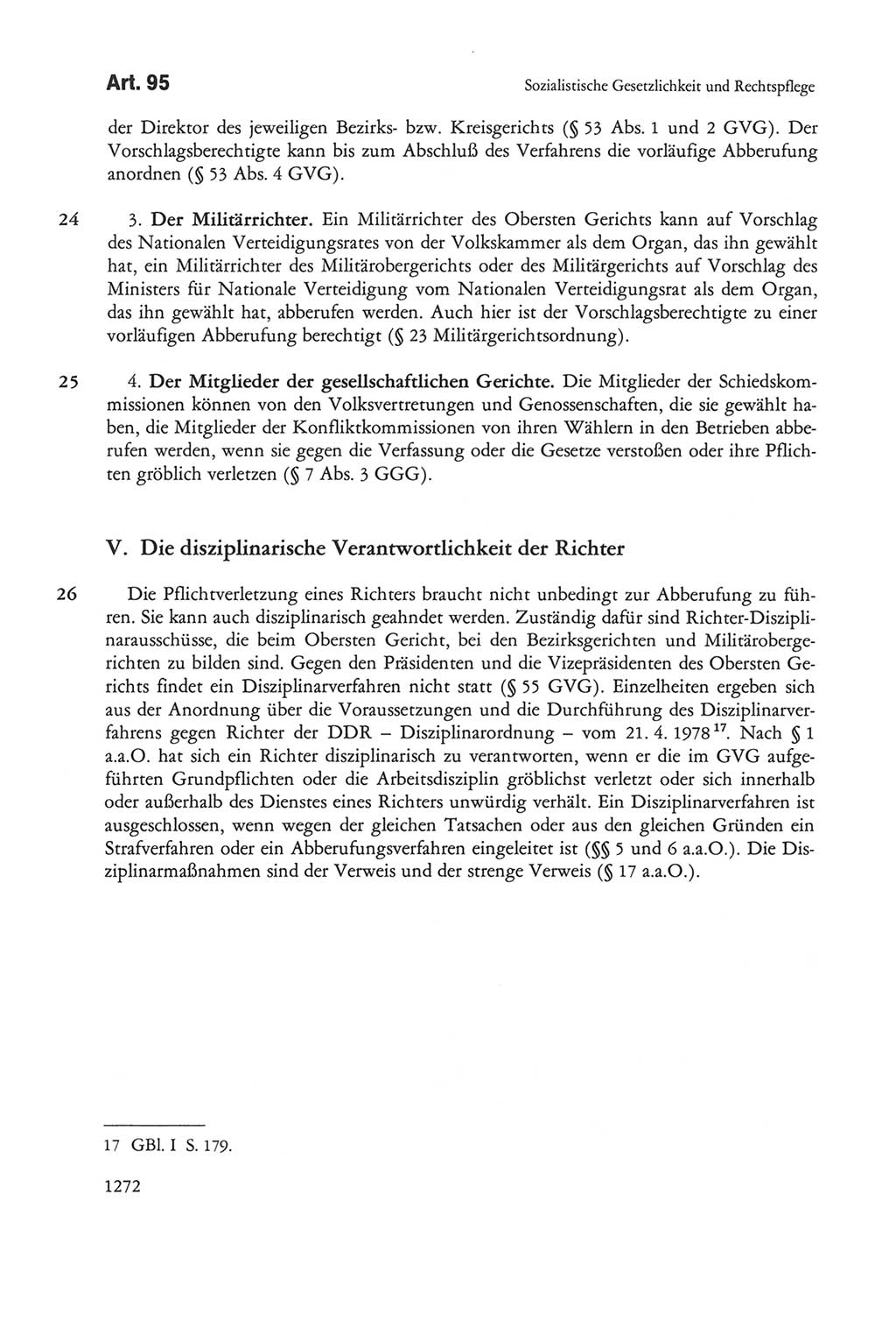 Die sozialistische Verfassung der Deutschen Demokratischen Republik (DDR), Kommentar 1982, Seite 1272 (Soz. Verf. DDR Komm. 1982, S. 1272)