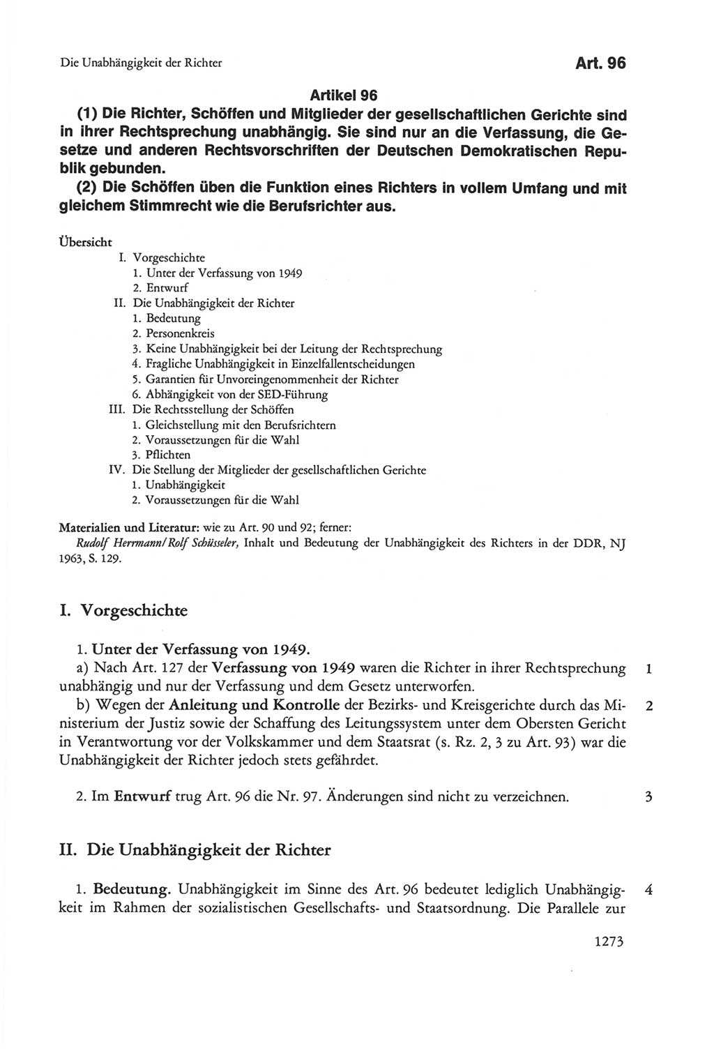 Die sozialistische Verfassung der Deutschen Demokratischen Republik (DDR), Kommentar 1982, Seite 1273 (Soz. Verf. DDR Komm. 1982, S. 1273)