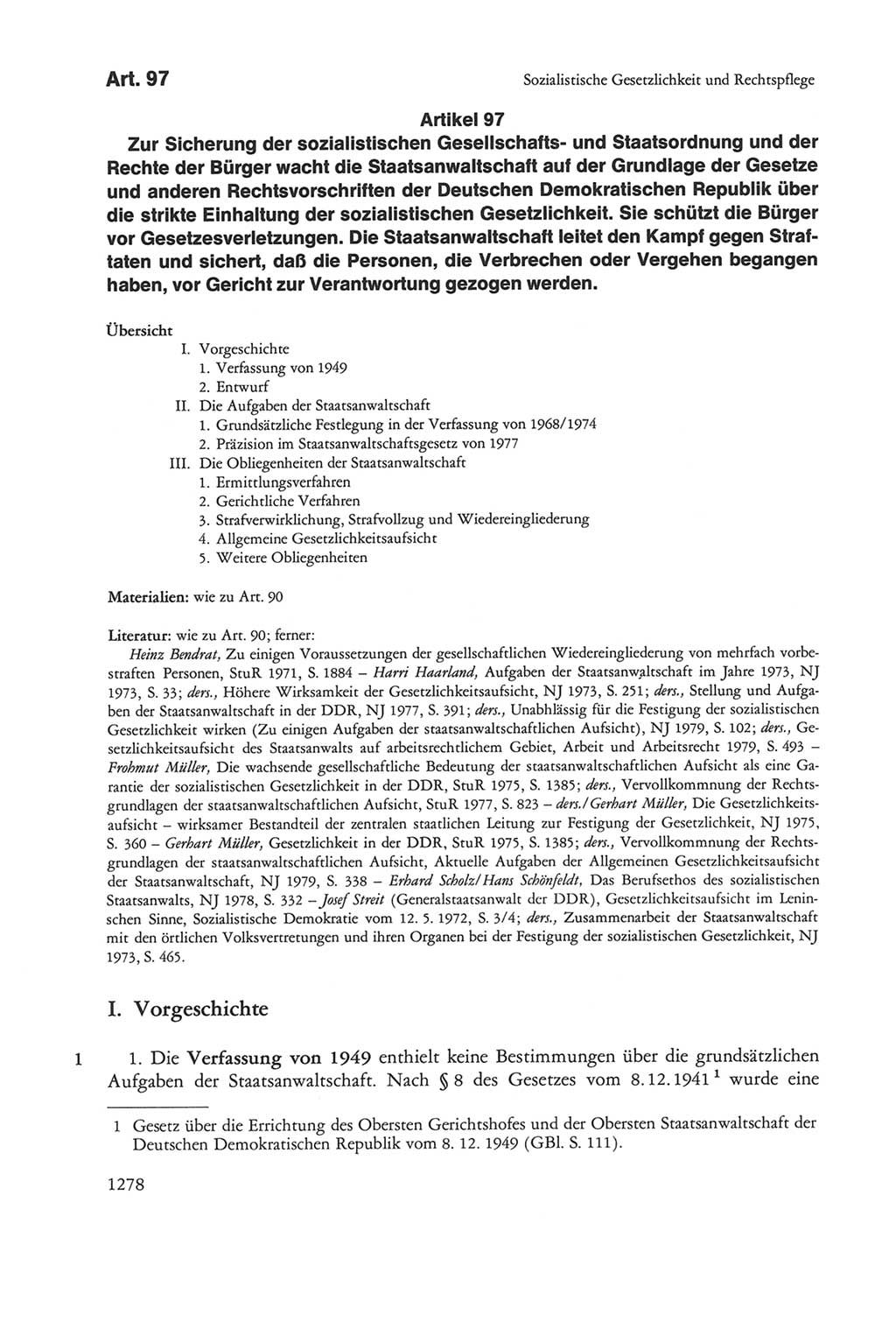 Die sozialistische Verfassung der Deutschen Demokratischen Republik (DDR), Kommentar 1982, Seite 1278 (Soz. Verf. DDR Komm. 1982, S. 1278)