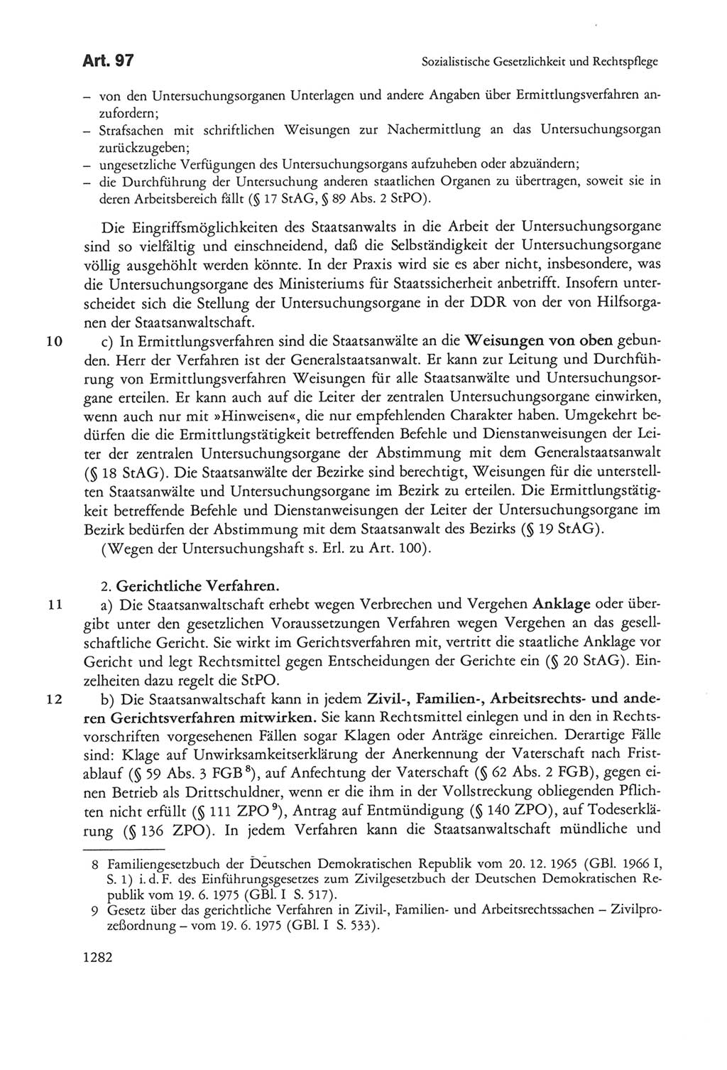 Die sozialistische Verfassung der Deutschen Demokratischen Republik (DDR), Kommentar 1982, Seite 1282 (Soz. Verf. DDR Komm. 1982, S. 1282)