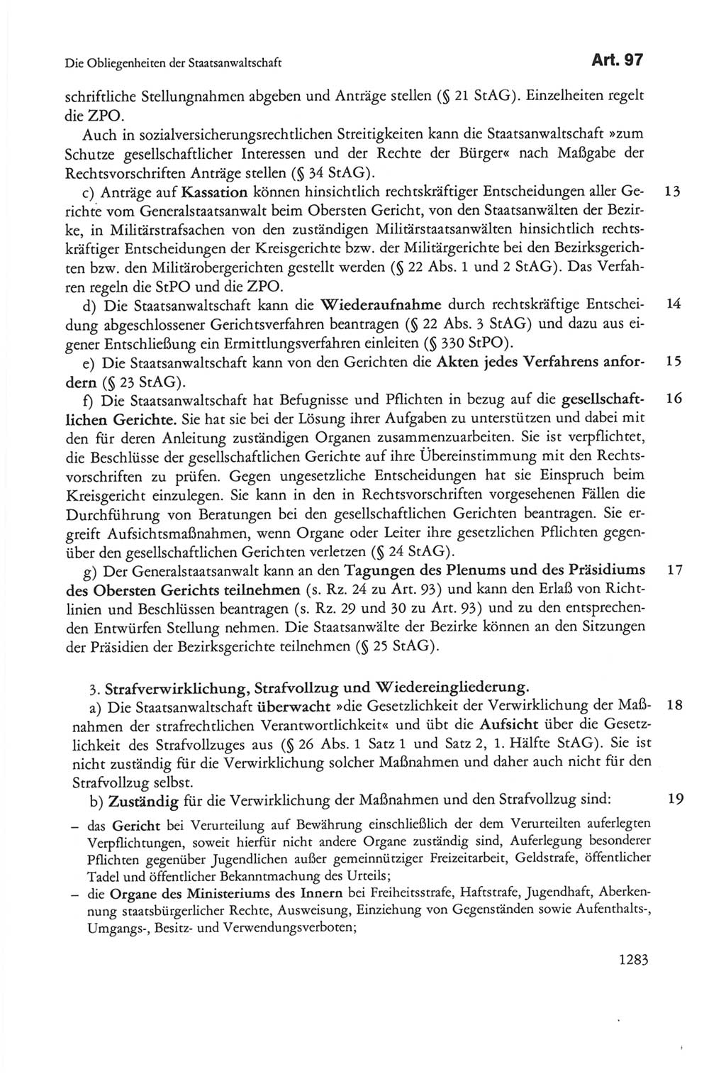 Die sozialistische Verfassung der Deutschen Demokratischen Republik (DDR), Kommentar 1982, Seite 1283 (Soz. Verf. DDR Komm. 1982, S. 1283)