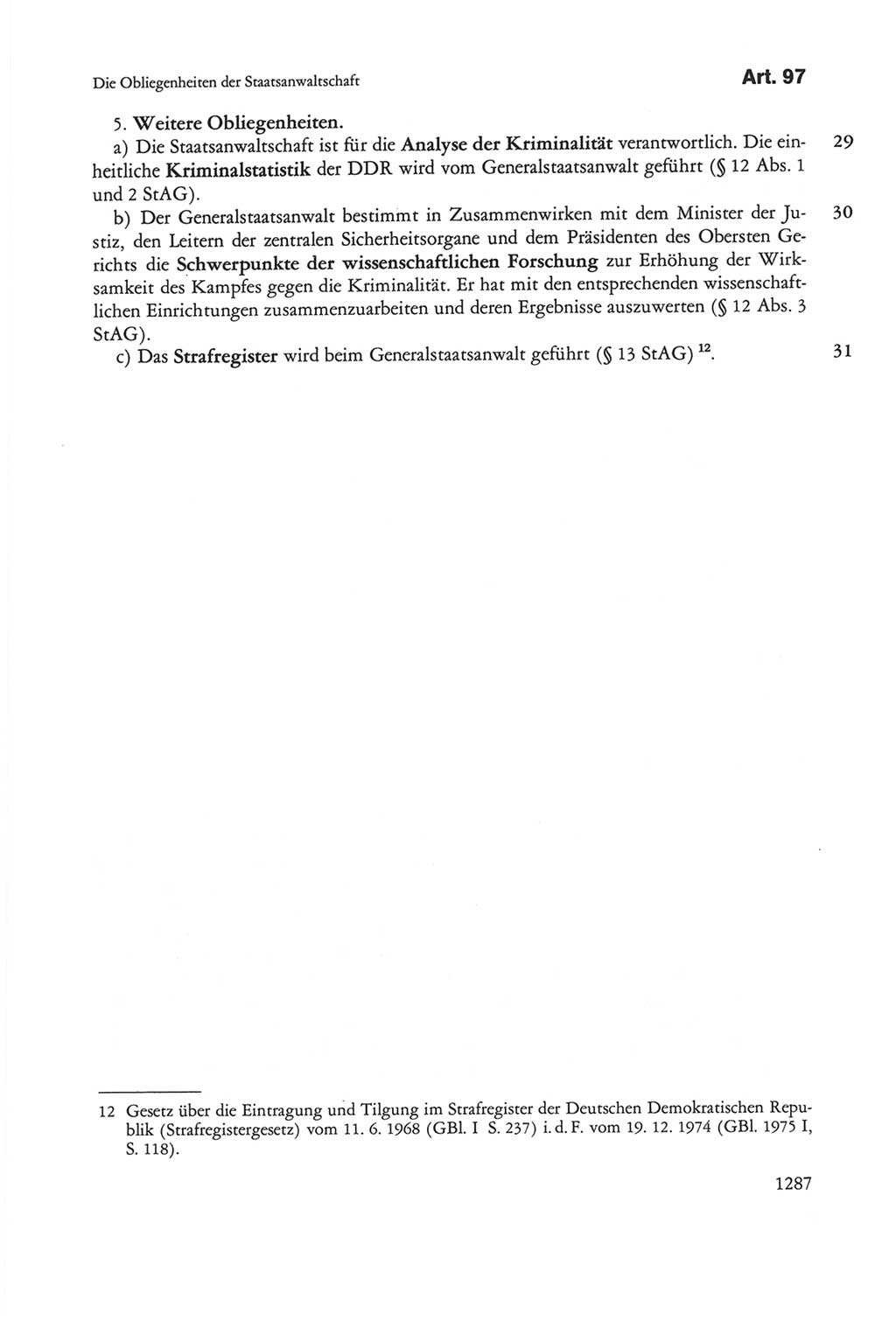 Die sozialistische Verfassung der Deutschen Demokratischen Republik (DDR), Kommentar 1982, Seite 1287 (Soz. Verf. DDR Komm. 1982, S. 1287)