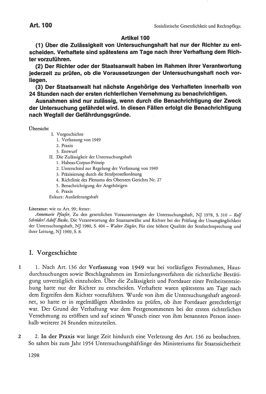 Die sozialistische Verfassung der Deutschen Demokratischen Republik (DDR), Kommentar 1982, Seite 1298 (Soz. Verf. DDR Komm. 1982, S. 1298)