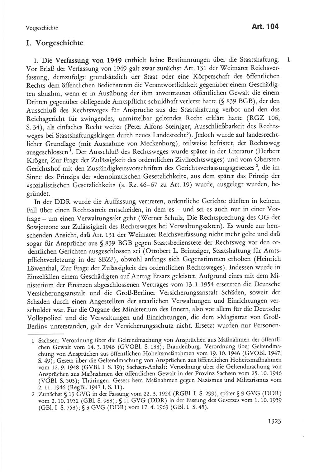 Die sozialistische Verfassung der Deutschen Demokratischen Republik (DDR), Kommentar 1982, Seite 1323 (Soz. Verf. DDR Komm. 1982, S. 1323)