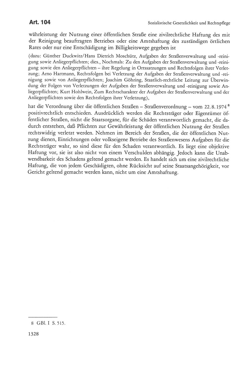 Die sozialistische Verfassung der Deutschen Demokratischen Republik (DDR), Kommentar 1982, Seite 1328 (Soz. Verf. DDR Komm. 1982, S. 1328)