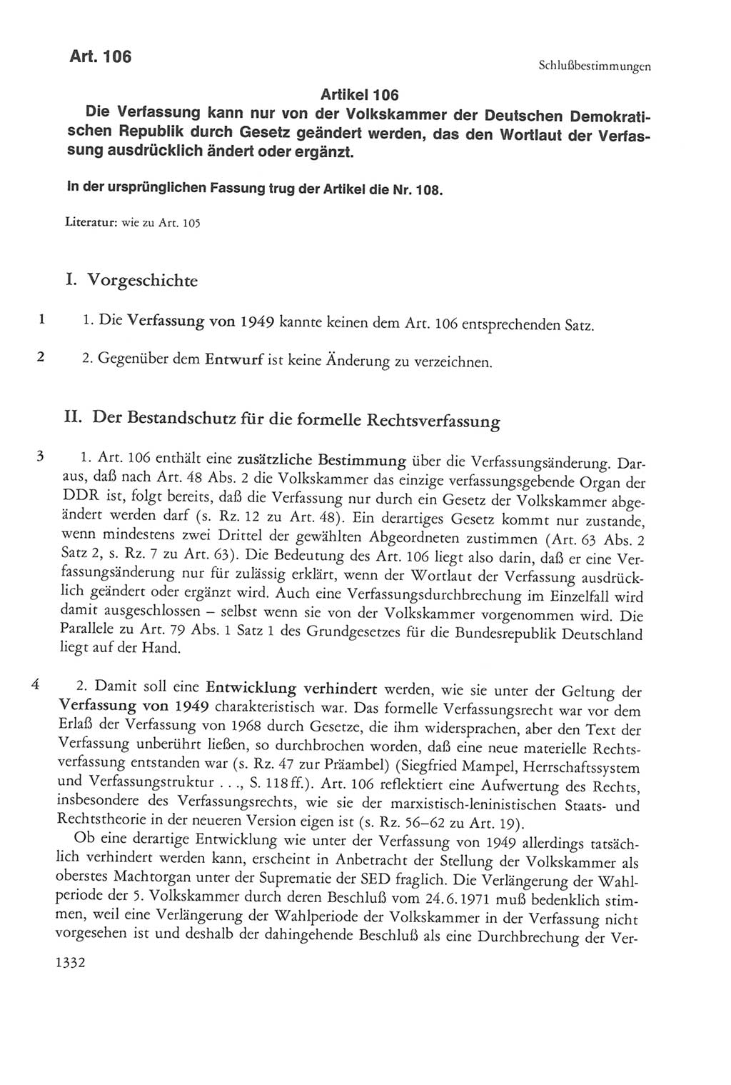 Die sozialistische Verfassung der Deutschen Demokratischen Republik (DDR), Kommentar 1982, Seite 1332 (Soz. Verf. DDR Komm. 1982, S. 1332)