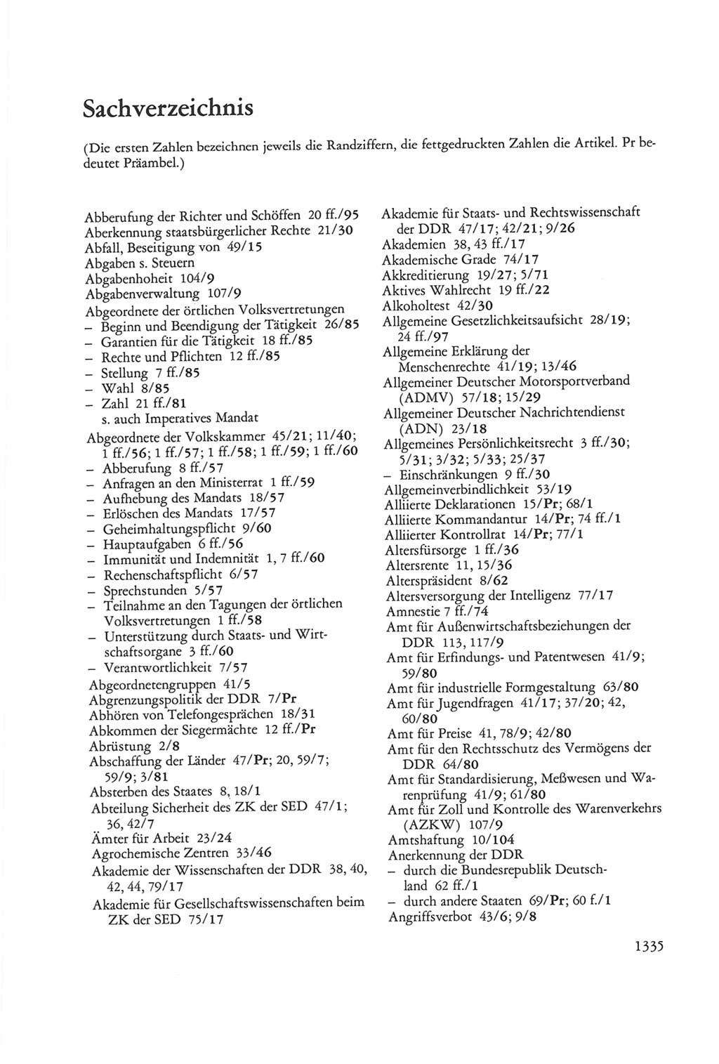 Die sozialistische Verfassung der Deutschen Demokratischen Republik (DDR), Kommentar 1982, Seite 1335 (Soz. Verf. DDR Komm. 1982, S. 1335)