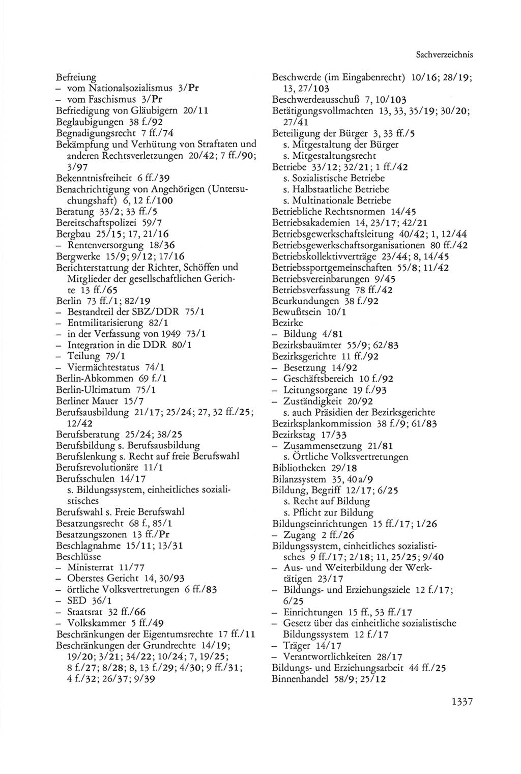 Die sozialistische Verfassung der Deutschen Demokratischen Republik (DDR), Kommentar 1982, Seite 1337 (Soz. Verf. DDR Komm. 1982, S. 1337)