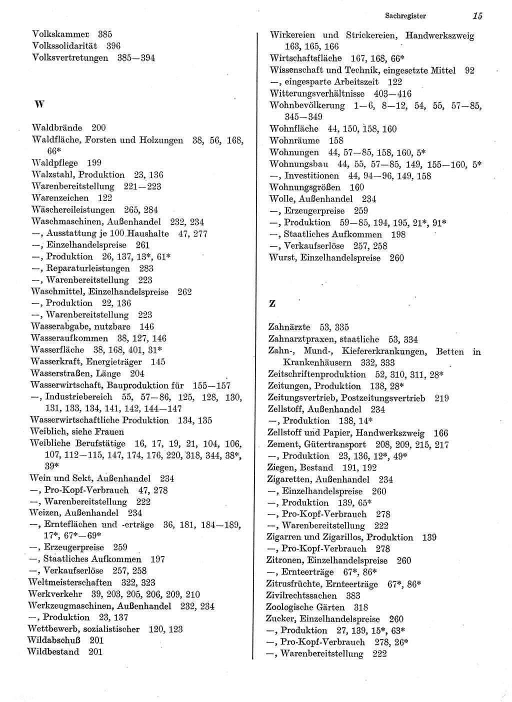 Statistisches Jahrbuch der Deutschen Demokratischen Republik (DDR) 1982, Seite 15 (Stat. Jb. DDR 1982, S. 15)