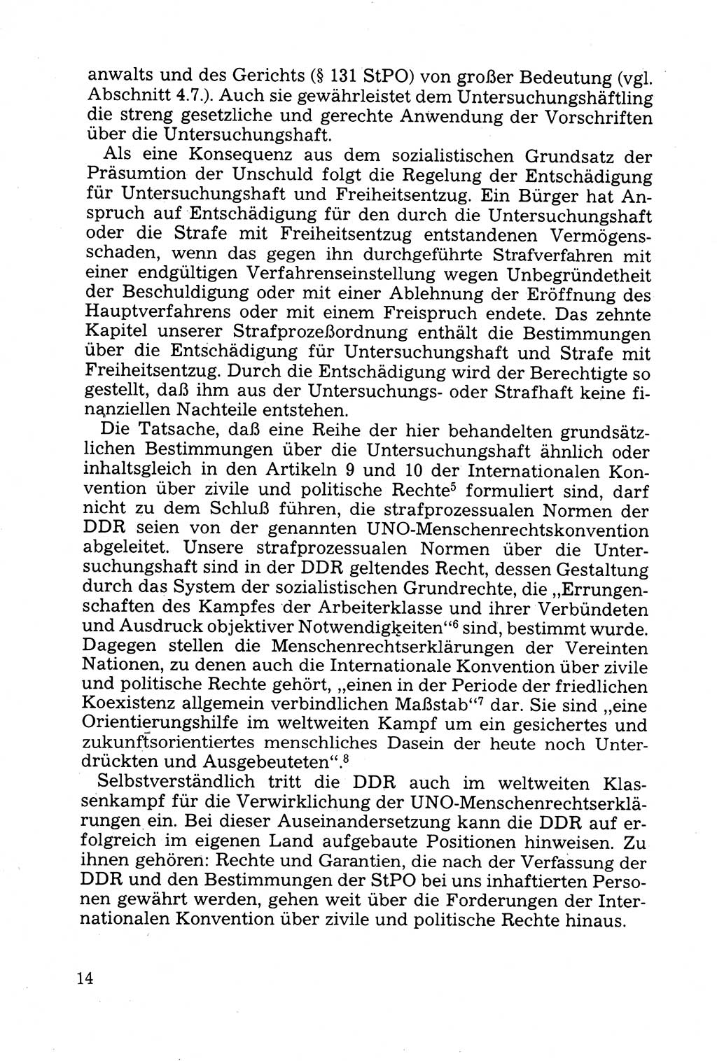 Strafprozessuale und taktisch-methodische Grundfragen der Freiheitsentziehung im Ermittlungsverfahren [Deutsche Demokratische Republik (DDR)] 1982, Seite 14 (Strafproz. Grundfr. EV DDR 1982, S. 14)