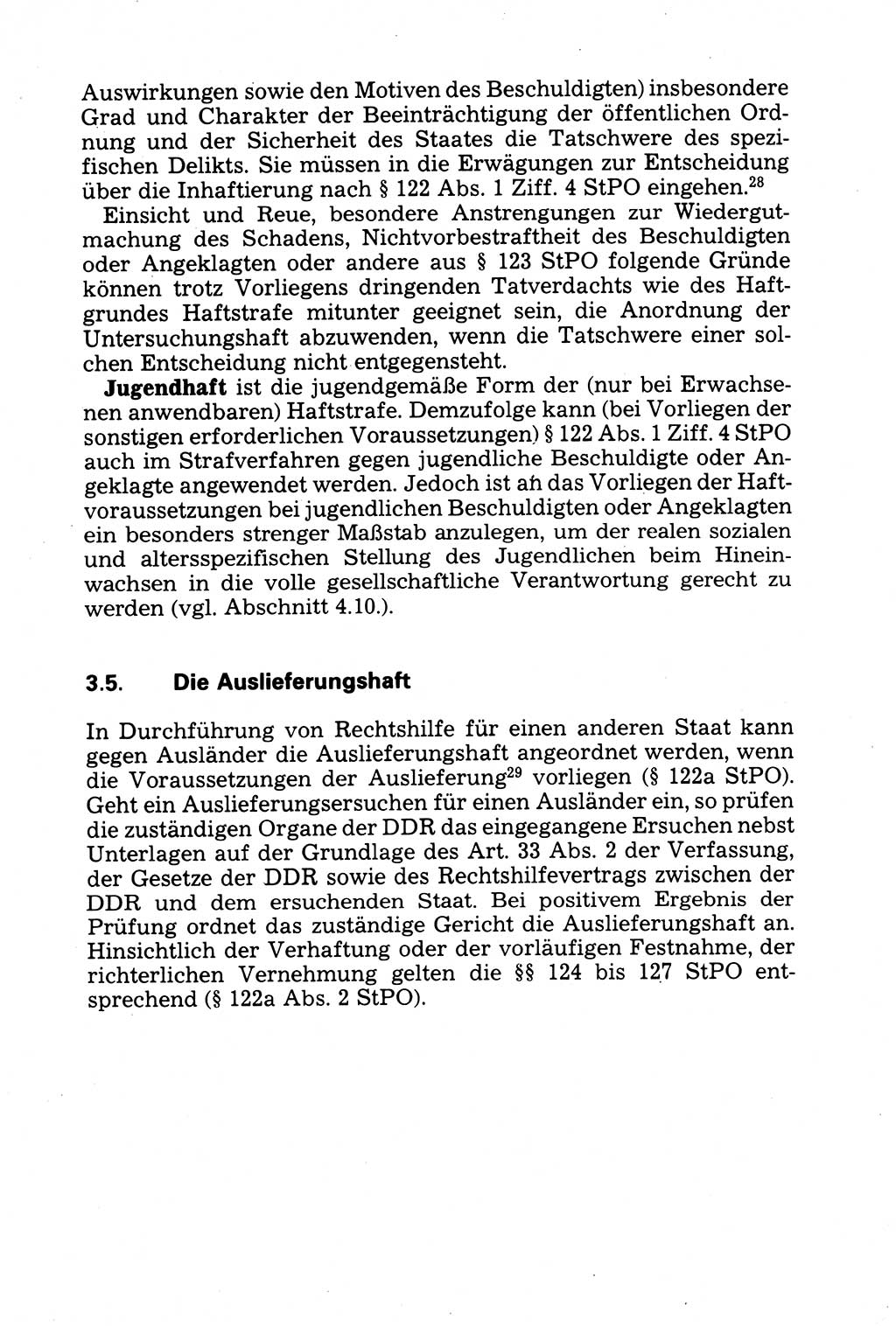 Strafprozessuale und taktisch-methodische Grundfragen der Freiheitsentziehung im Ermittlungsverfahren [Deutsche Demokratische Republik (DDR)] 1982, Seite 41 (Strafproz. Grundfr. EV DDR 1982, S. 41)
