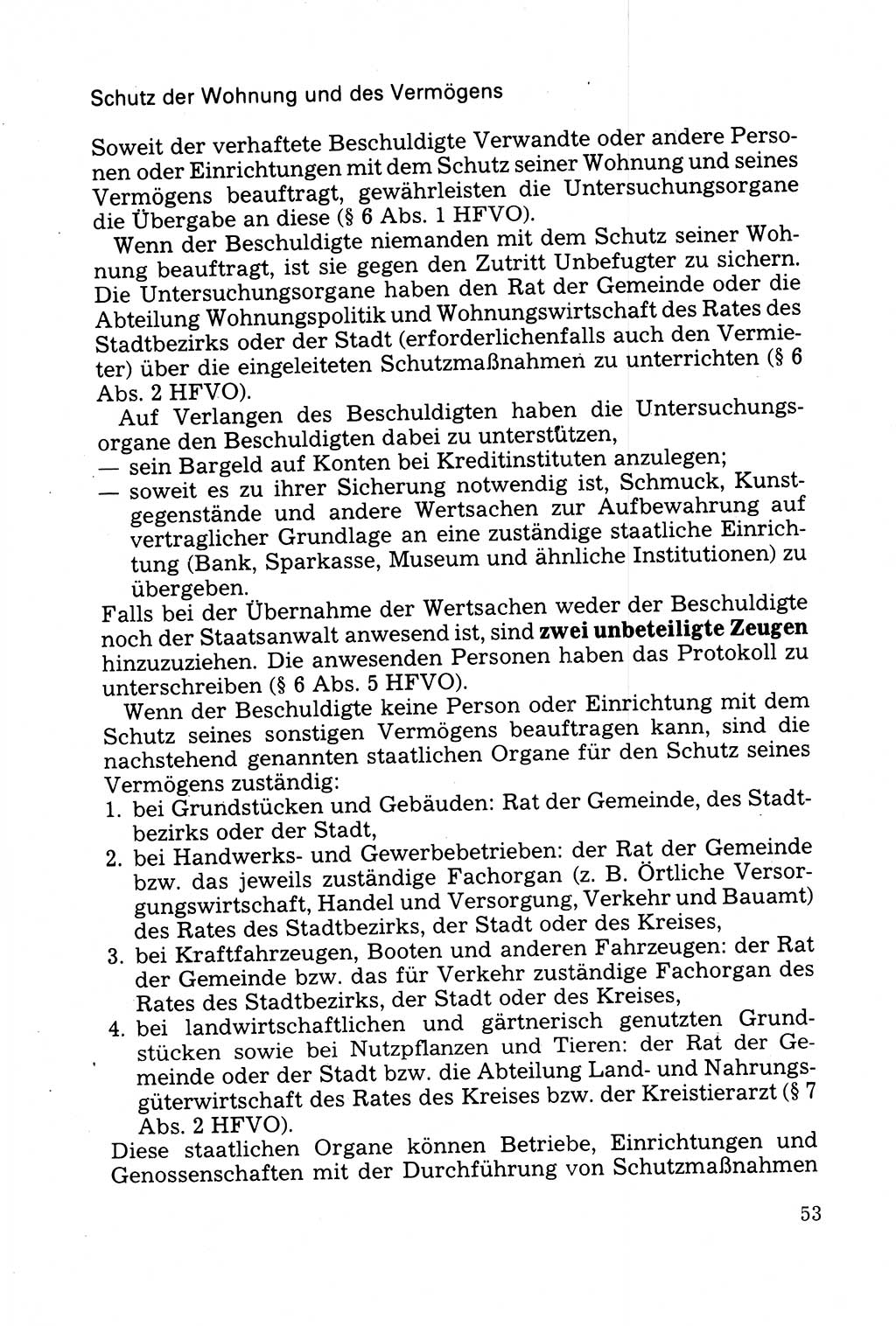 Strafprozessuale und taktisch-methodische Grundfragen der Freiheitsentziehung im Ermittlungsverfahren [Deutsche Demokratische Republik (DDR)] 1982, Seite 53 (Strafproz. Grundfr. EV DDR 1982, S. 53)