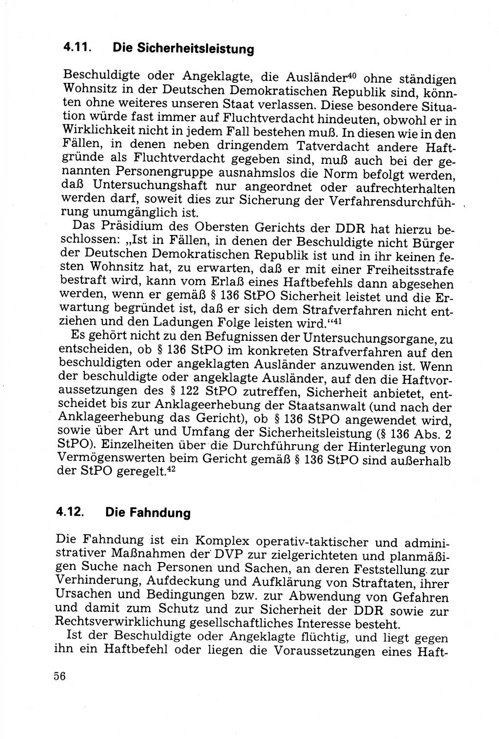 Strafprozessuale und taktisch-methodische Grundfragen der Freiheitsentziehung im Ermittlungsverfahren [Deutsche Demokratische Republik (DDR)] 1982, Seite 56 (Strafproz. Grundfr. EV DDR 1982, S. 56)