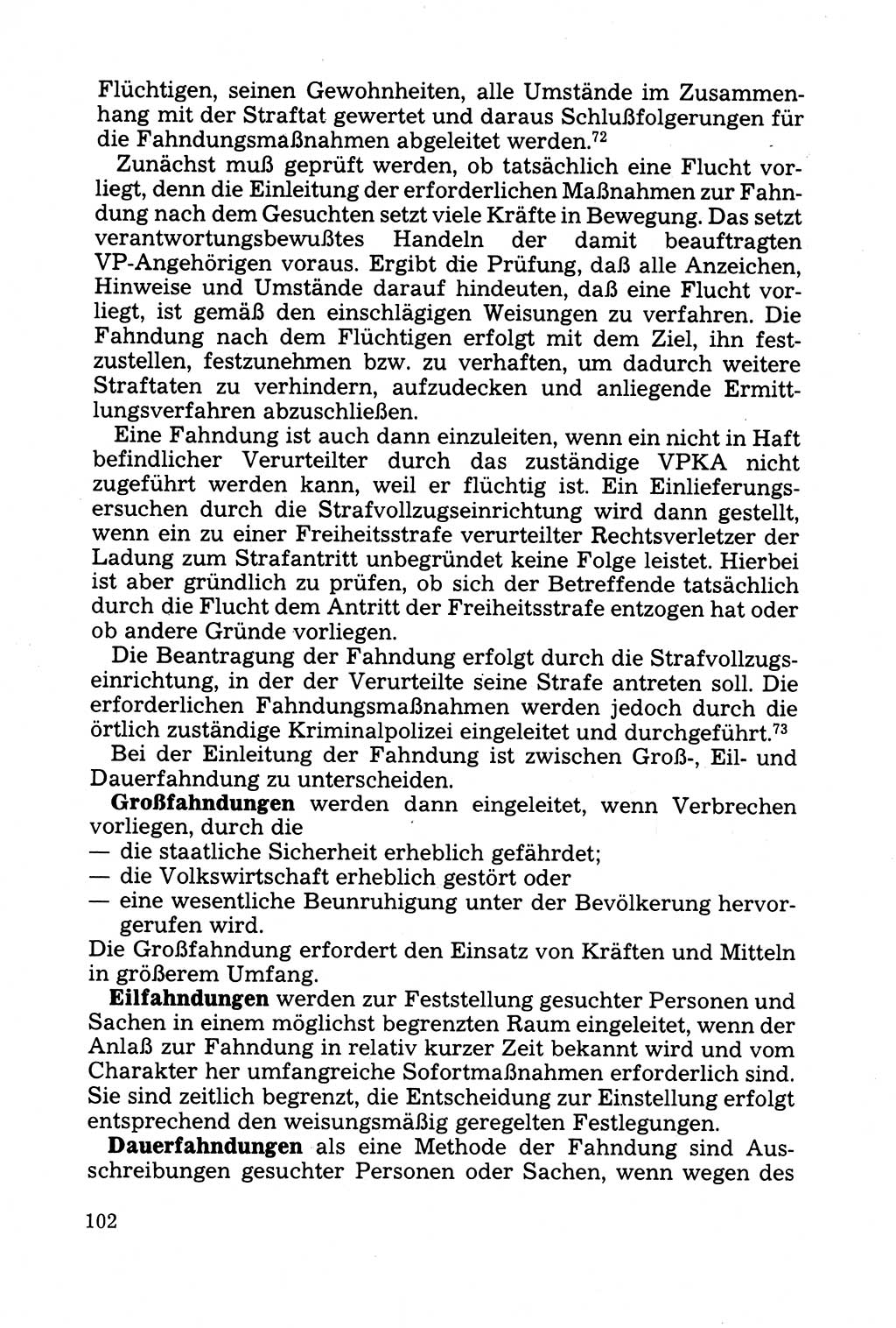 Strafprozessuale und taktisch-methodische Grundfragen der Freiheitsentziehung im Ermittlungsverfahren [Deutsche Demokratische Republik (DDR)] 1982, Seite 102 (Strafproz. Grundfr. EV DDR 1982, S. 102)