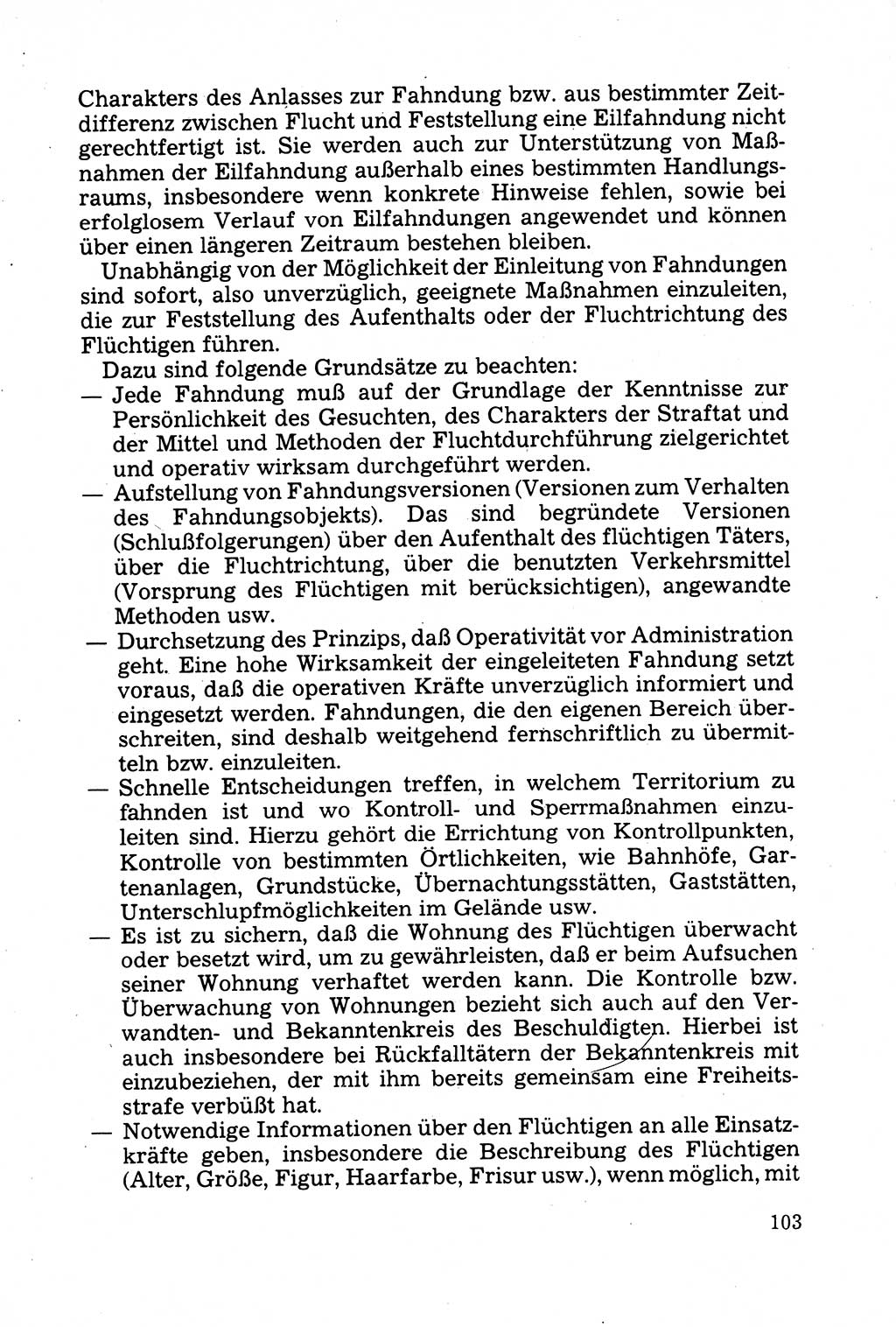 Strafprozessuale und taktisch-methodische Grundfragen der Freiheitsentziehung im Ermittlungsverfahren [Deutsche Demokratische Republik (DDR)] 1982, Seite 103 (Strafproz. Grundfr. EV DDR 1982, S. 103)