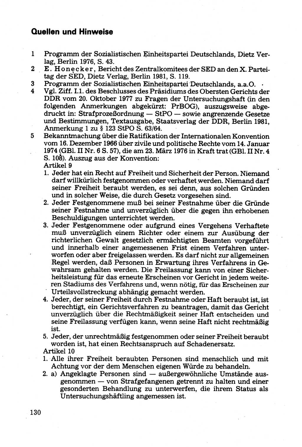 Strafprozessuale und taktisch-methodische Grundfragen der Freiheitsentziehung im Ermittlungsverfahren [Deutsche Demokratische Republik (DDR)] 1982, Seite 130 (Strafproz. Grundfr. EV DDR 1982, S. 130)
