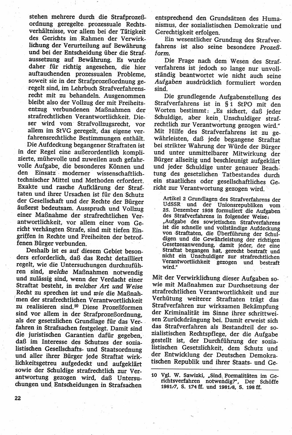 Strafverfahrensrecht [Deutsche Demokratische Republik (DDR)], Lehrbuch 1982, Seite 22 (Strafverf.-R. DDR Lb. 1982, S. 22)