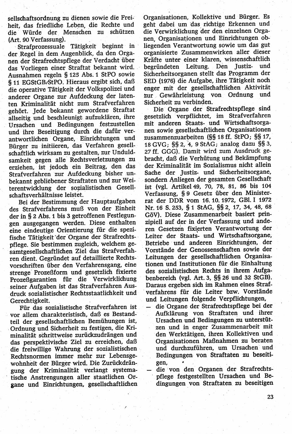 Strafverfahrensrecht [Deutsche Demokratische Republik (DDR)], Lehrbuch 1982, Seite 23 (Strafverf.-R. DDR Lb. 1982, S. 23)
